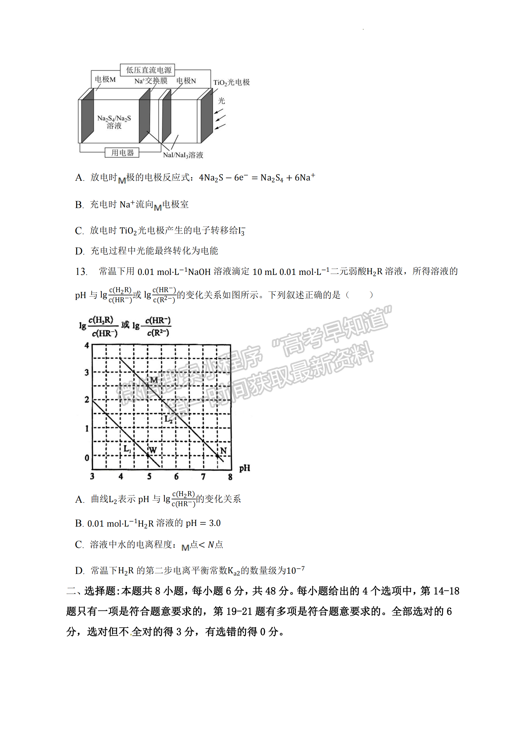 2023安徽合肥市肥東縣綜合高中高三一模理綜試卷及答案