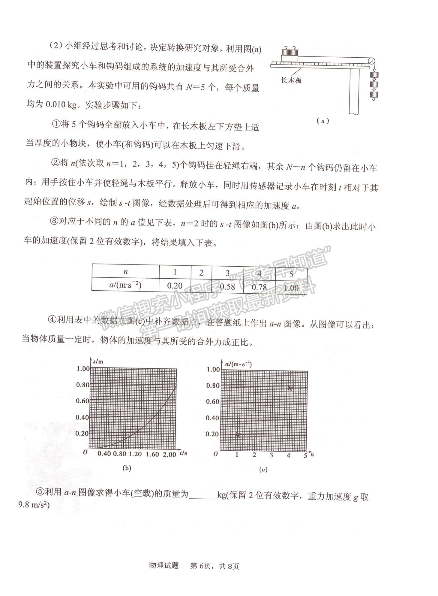 2023山東省實驗中學(xué)高三第二次診斷考試物理試題及參考答案