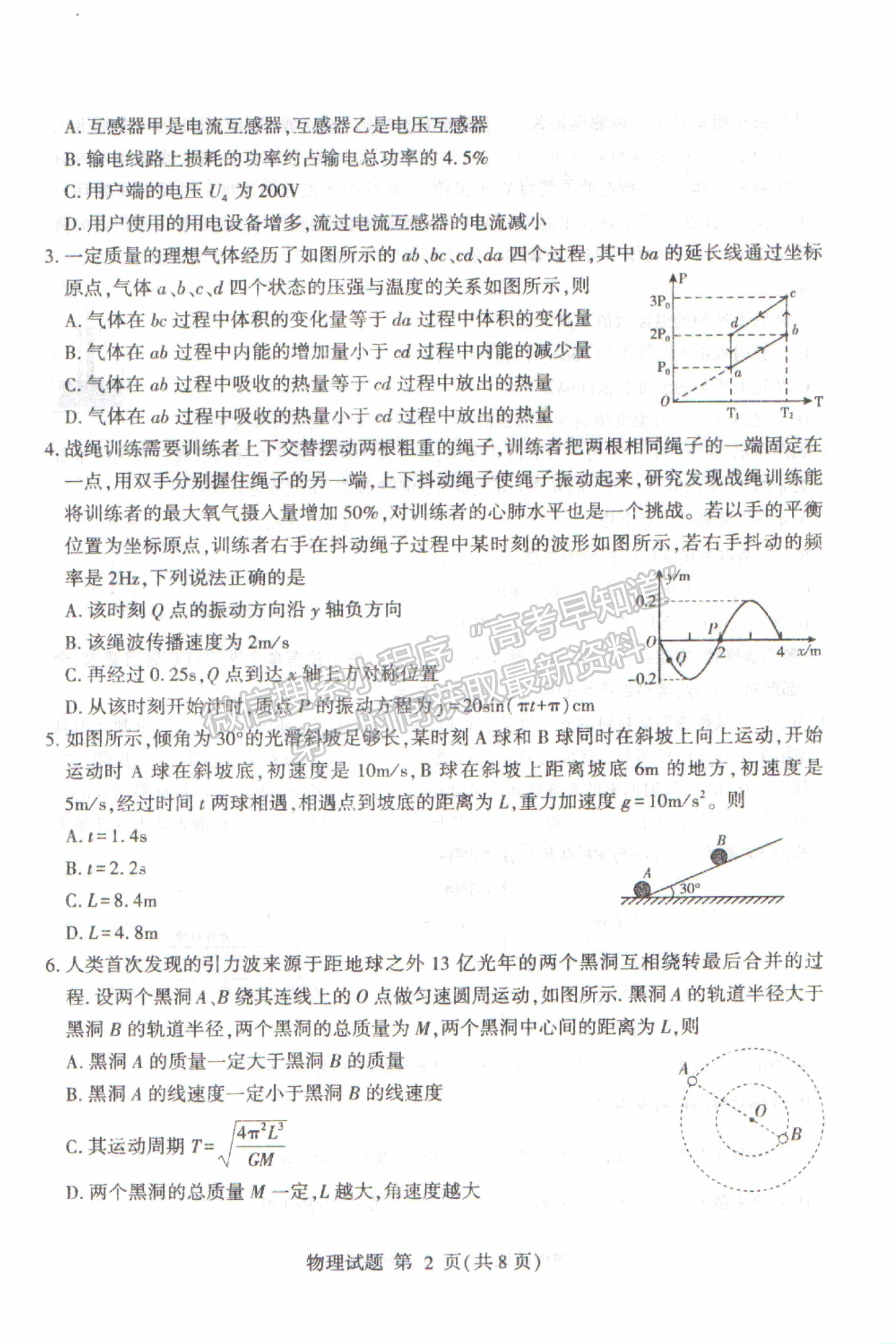 2023年山東省臨沂市一模-物理試卷及答案