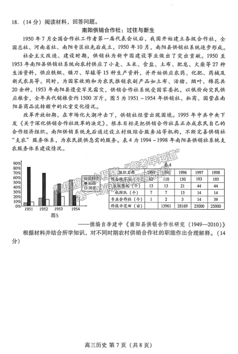 2023山东潍坊高三一模试卷及答案汇总-历史试卷及答案