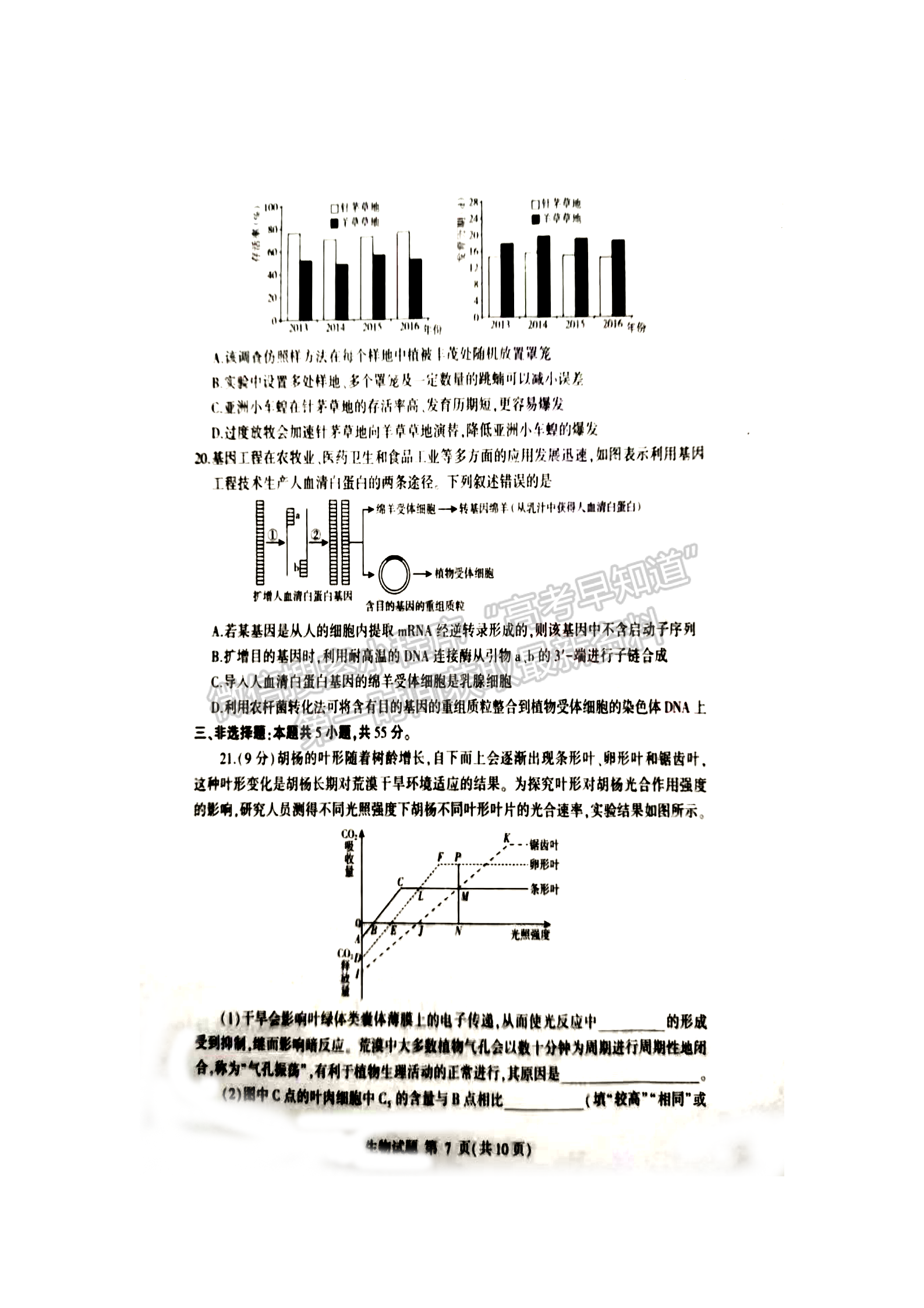 2023屆山東省臨沂市高三一模-生物試卷及答案