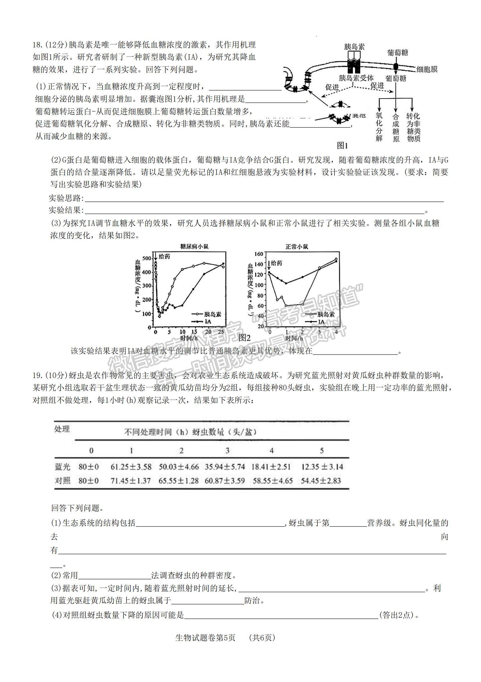 2023湖南省株洲市部分學(xué)校高三上學(xué)期12月聯(lián)考生物試題及參考答案