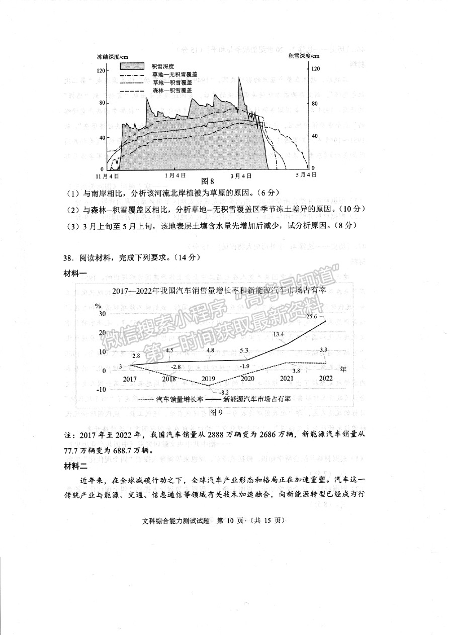 2023四川省大數(shù)據(jù)精準(zhǔn)教學(xué)聯(lián)盟2020級高三第一次統(tǒng)一檢測文科綜合試卷及答案