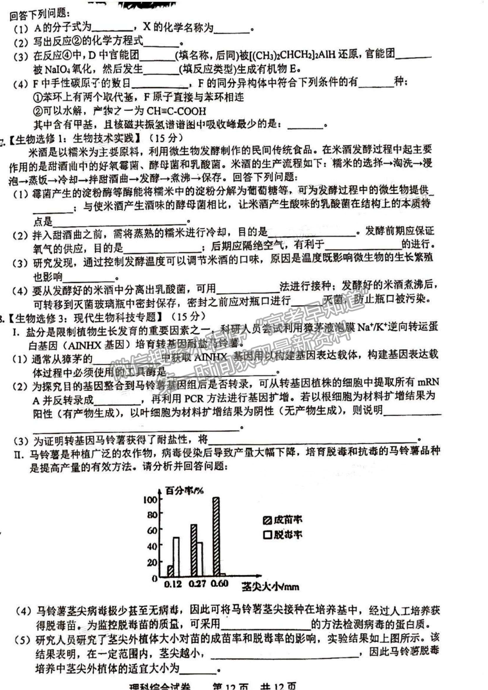 2023上饶一模理综