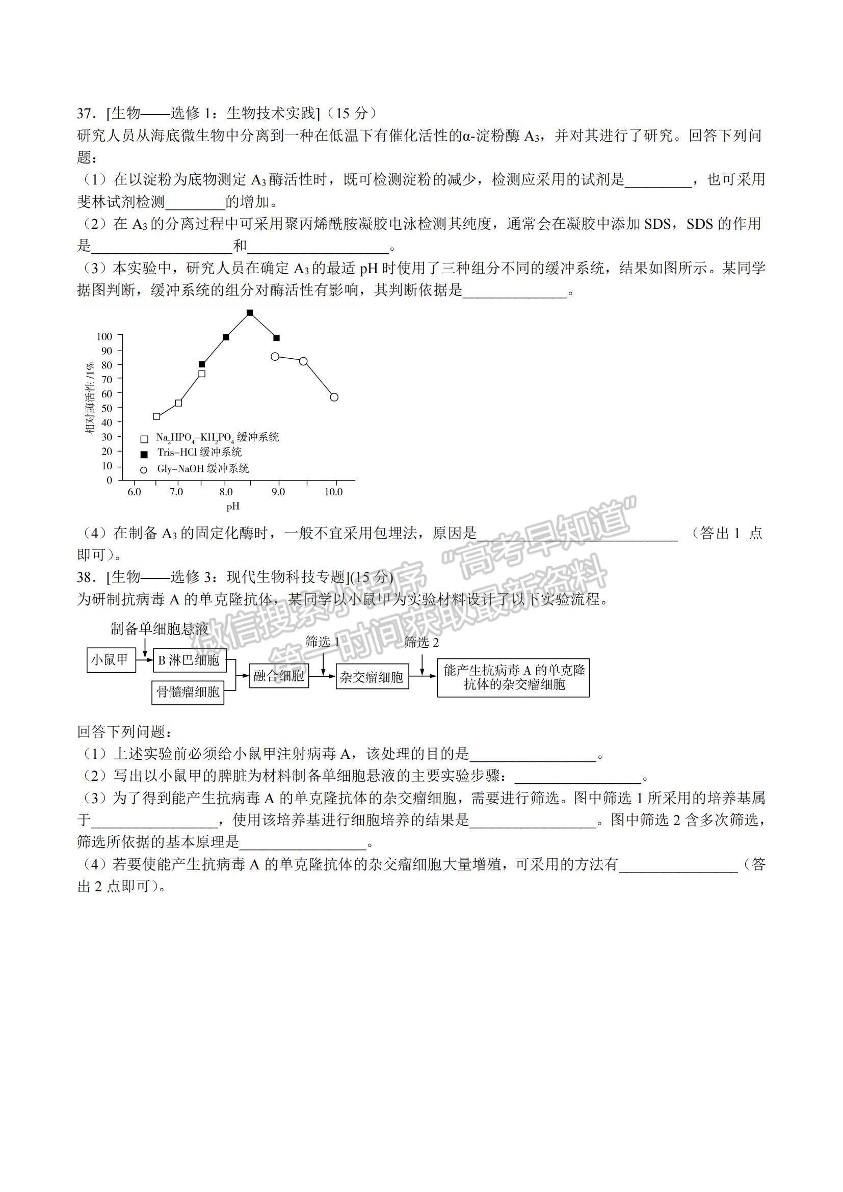 2023四川省瀘州市瀘縣教育共同體高三上學(xué)期一診模擬考試?yán)砭C試題及參考答案