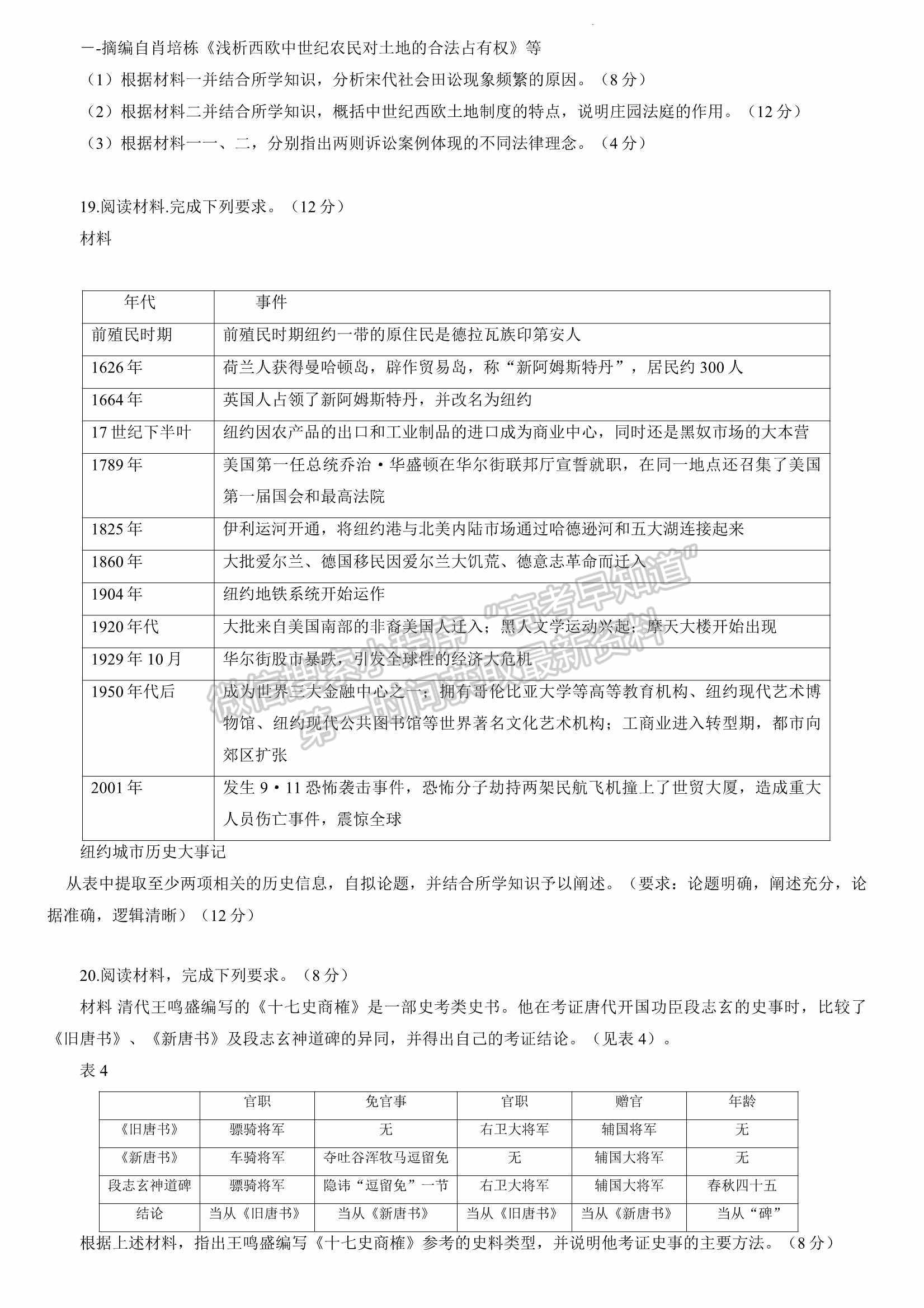 2023福州二檢歷史試題及參考答案