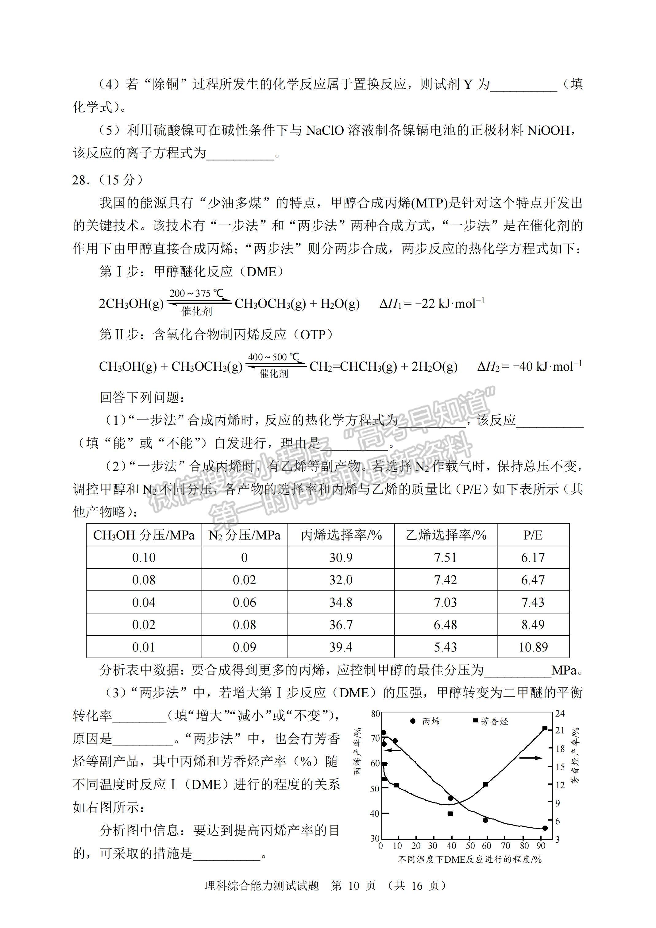 2023四川省大數(shù)據(jù)精準(zhǔn)教學(xué)聯(lián)盟2020級(jí)高三第一次統(tǒng)一檢測(cè)理科綜合試題及答案