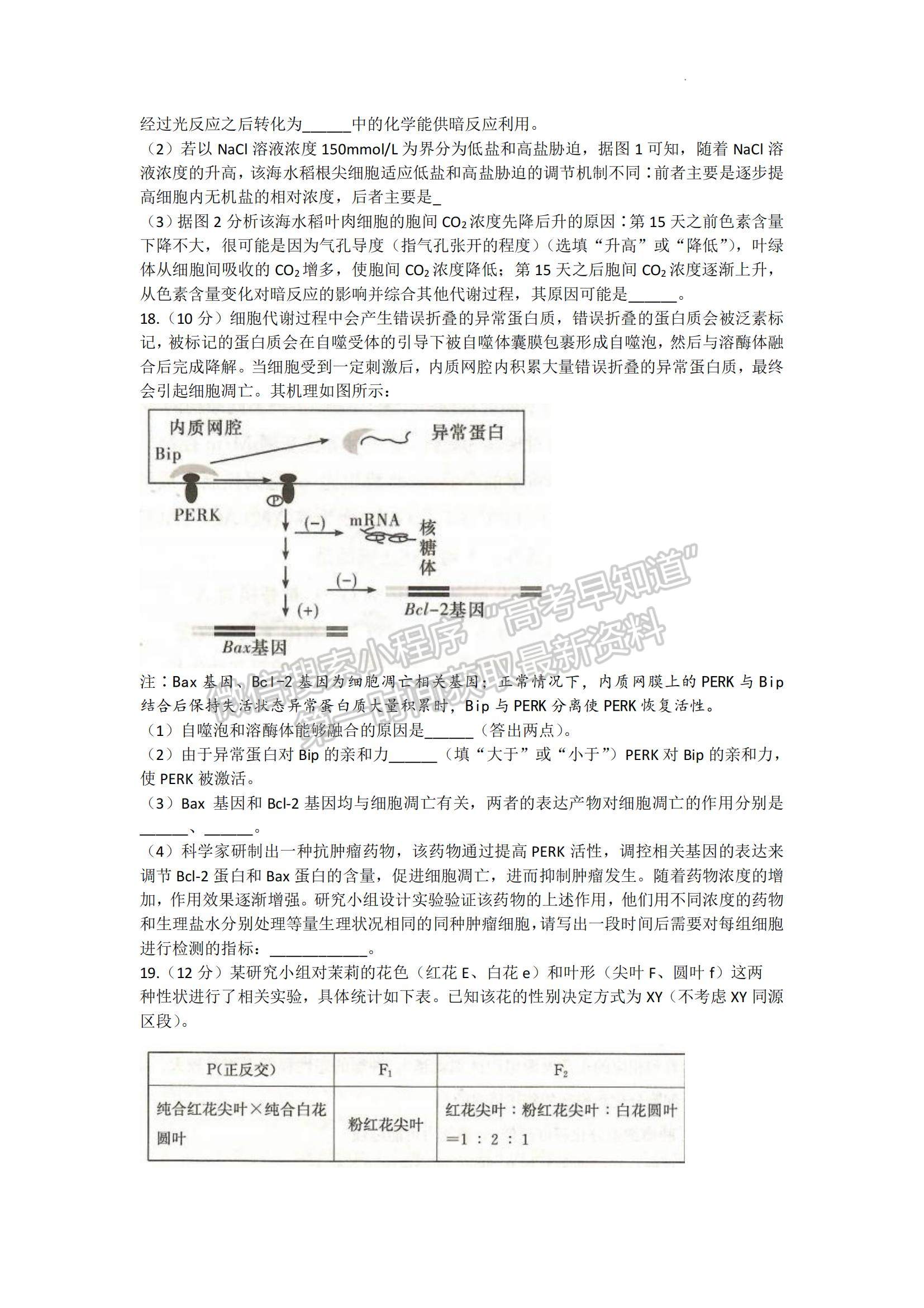 2023湖南省長(zhǎng)郡中學(xué)高三上學(xué)期第三次月考生物試題及參考答案