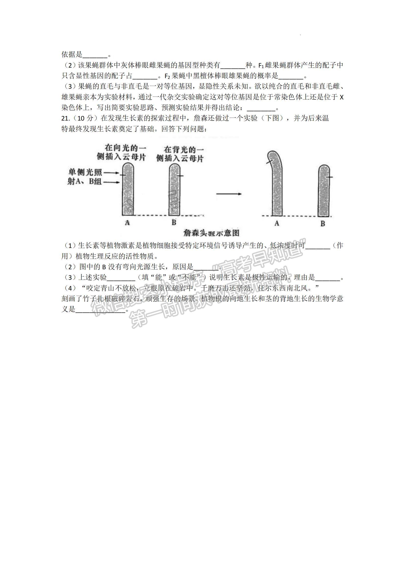 2023湖南省長(zhǎng)沙市雅禮中學(xué)高三上學(xué)期月考卷（三）生物試題及參考答案