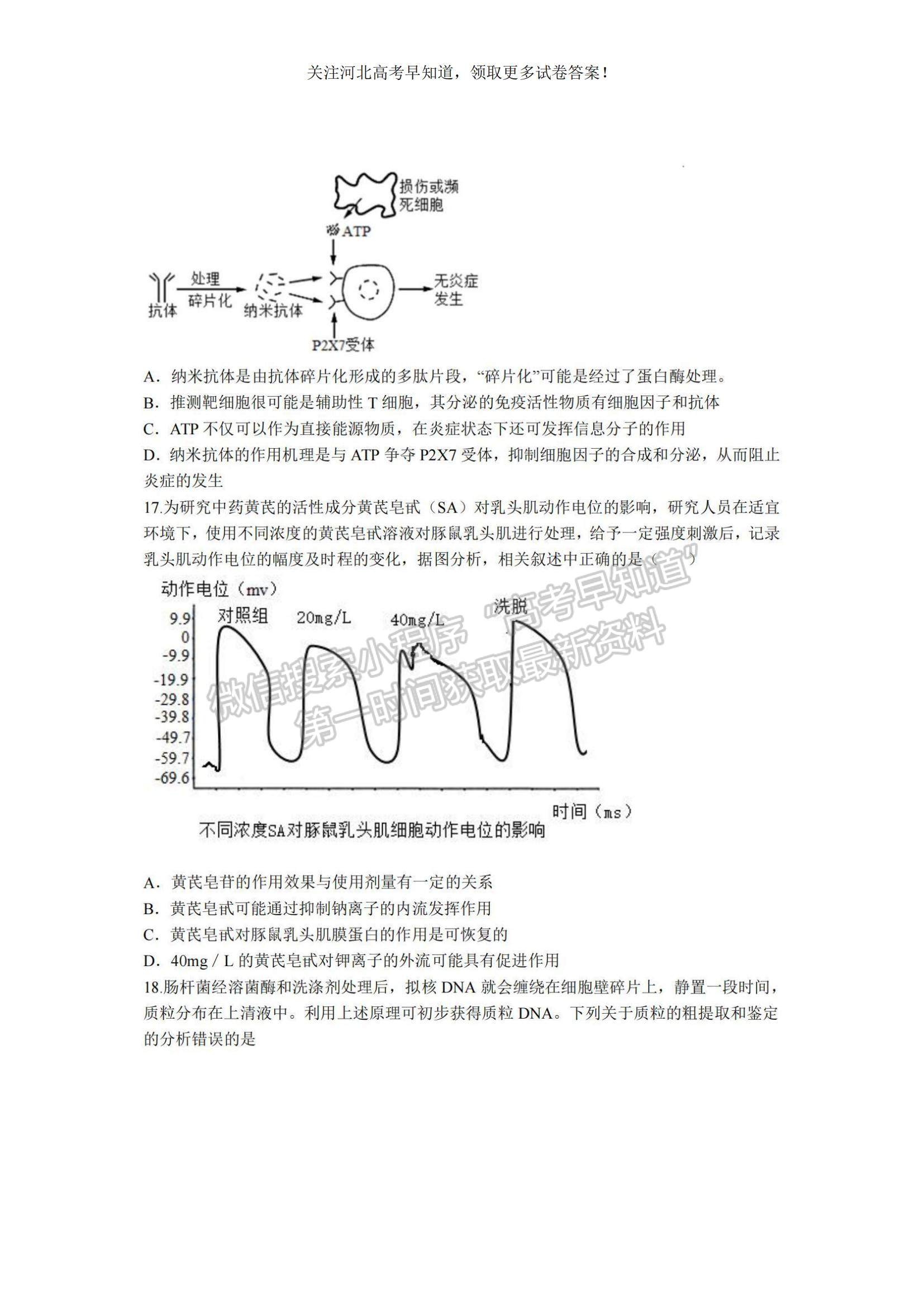 2023河北省冀東名校高三上學(xué)期11月期中考試生物試題及參考答案