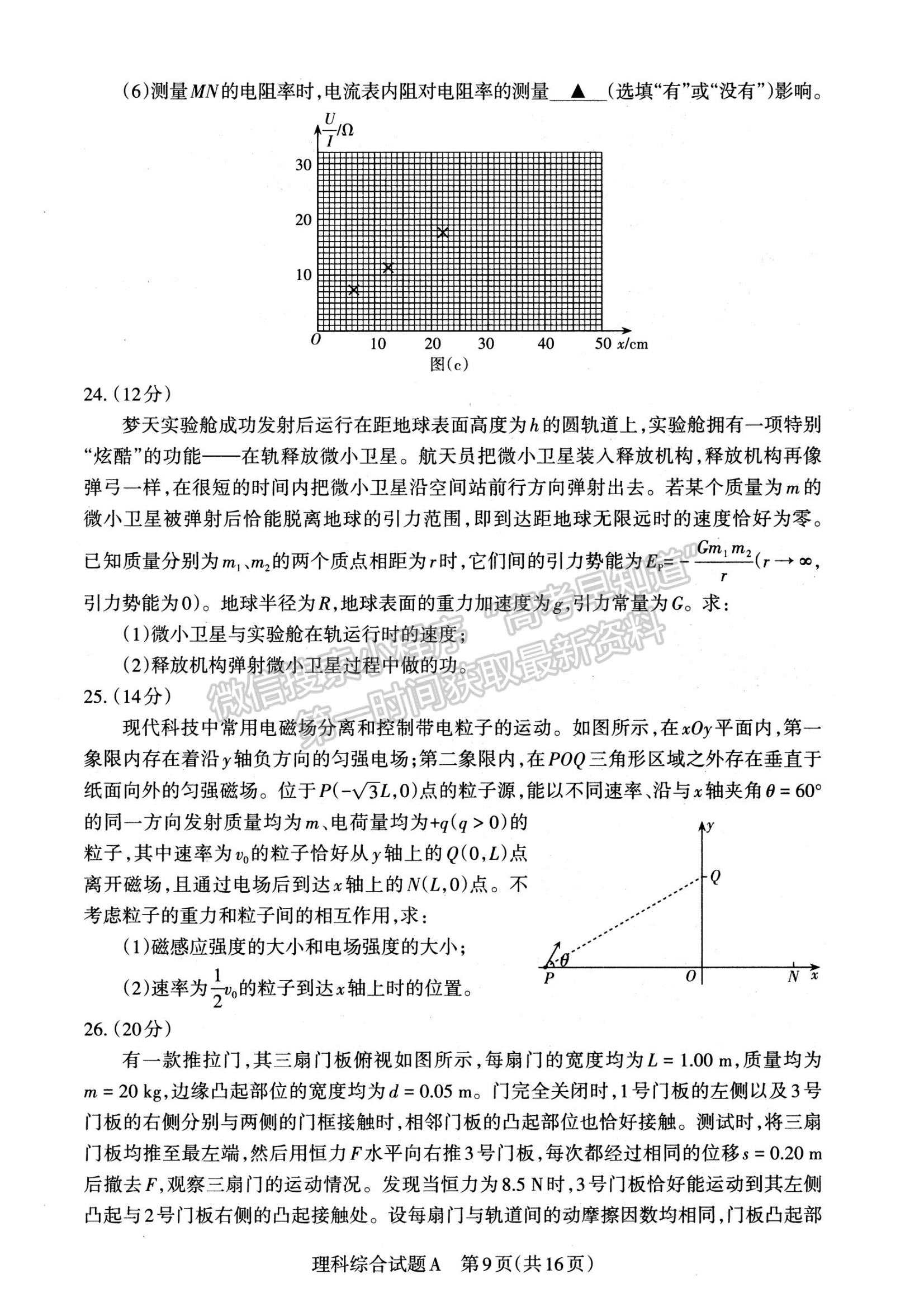 2023年高考考前适应性测试（山西省）理综试卷及答案