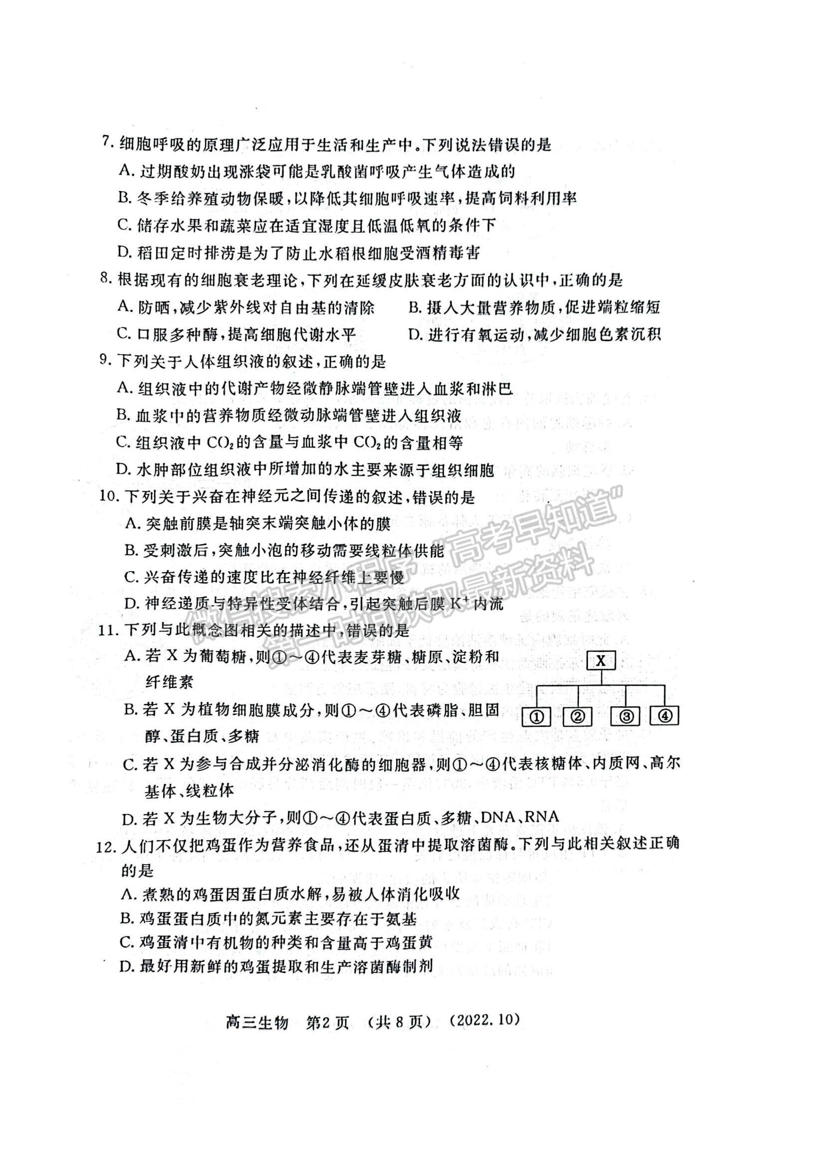 2023河南省洛平许济第一次质量检测生物试题及参考答案