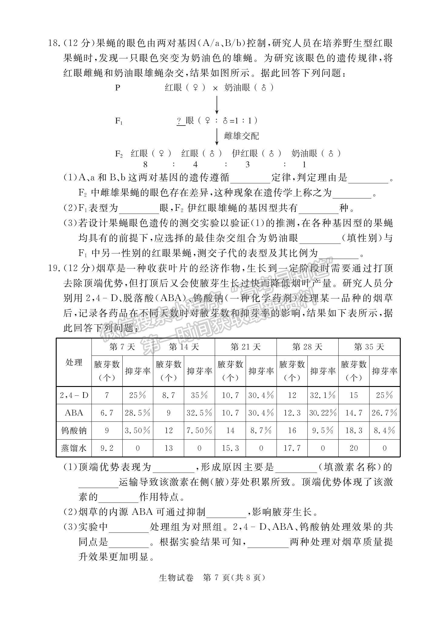 2023廣東省深圳市光明區(qū)高三上學(xué)期1月第二次模擬考試生物試題及參考答案