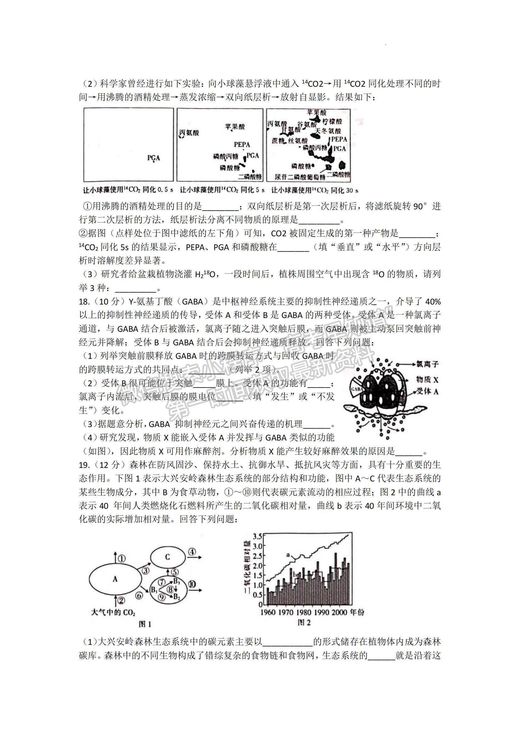 2023湖南省六市（州）高三上學(xué)期統(tǒng)一考試生物試題及參考答案