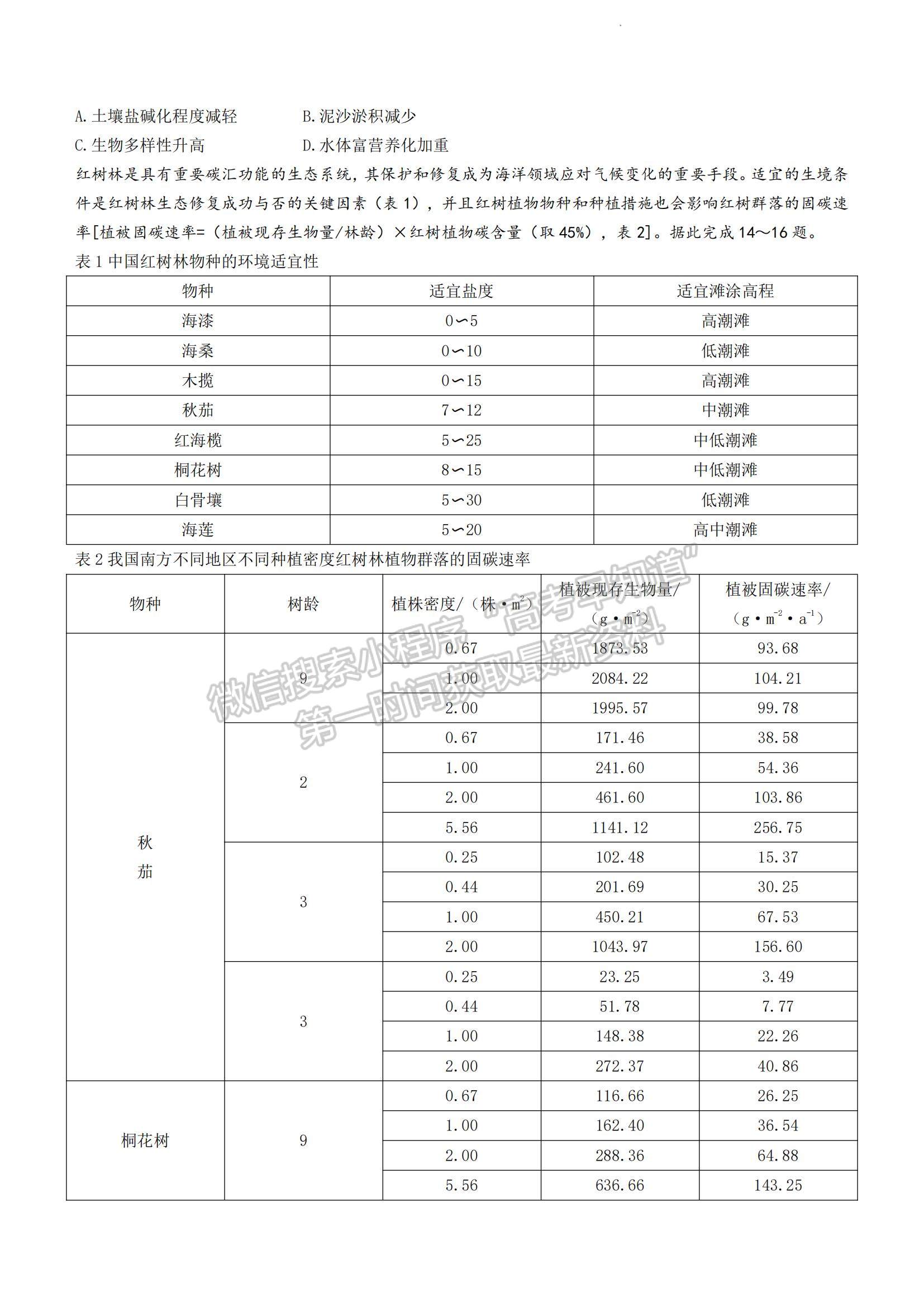 2023湖南省长沙市雅礼中学高三上学期月考卷（五）地理试题及参考答案