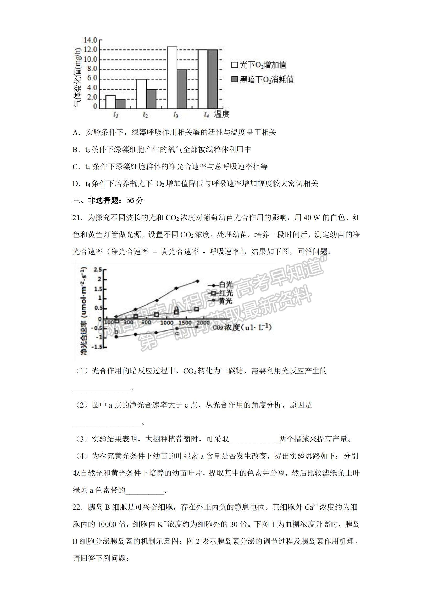 2023山東省青島二中高三上學(xué)期1月期末生物試題及參考答案