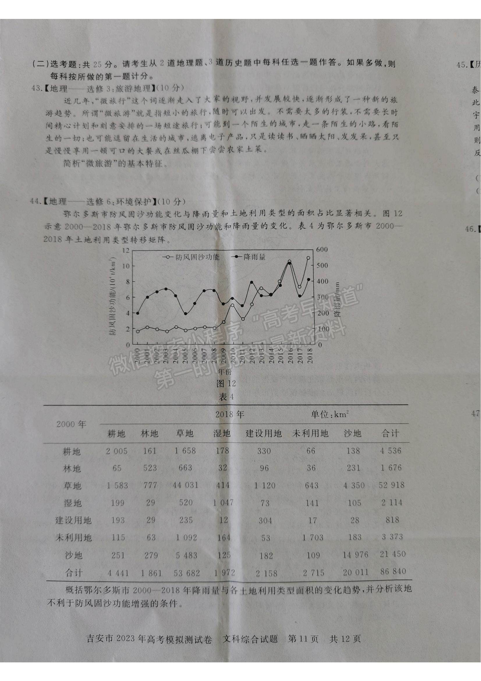 2023吉安一模文综