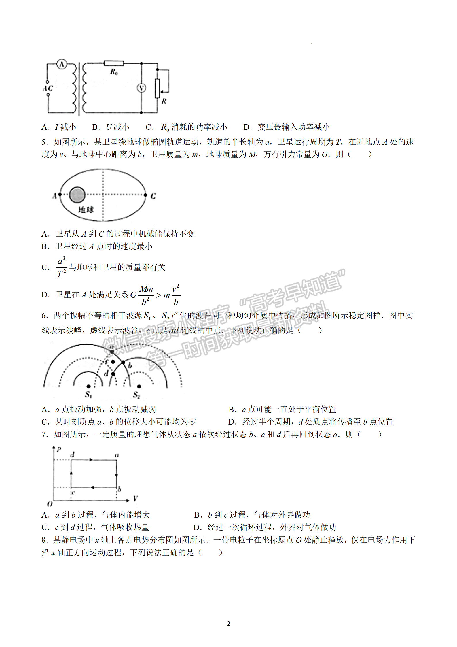 2023屆江蘇省高三4月百校聯(lián)考物理試題及參考答案