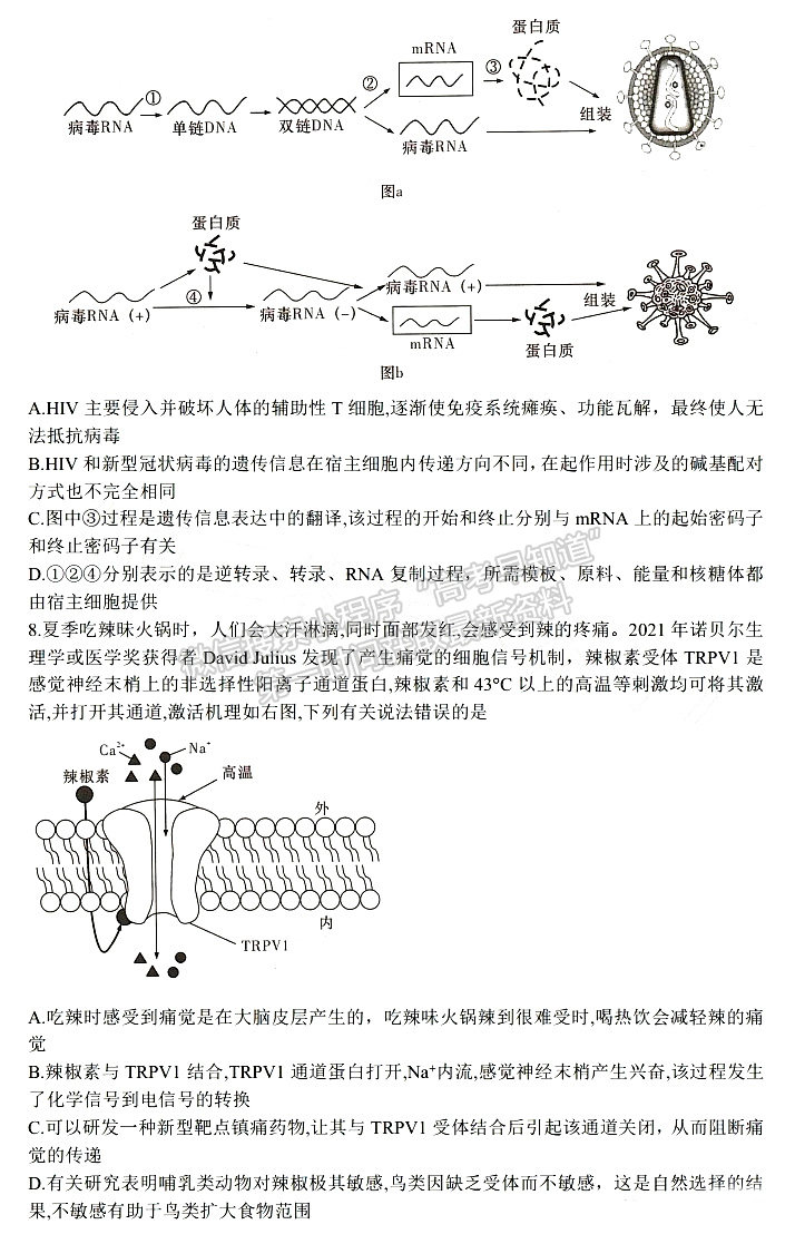 2023屆湖南新高考教學(xué)教研聯(lián)盟高三第二次(長(zhǎng)郡十八校）聯(lián)考生物試卷及參考答案