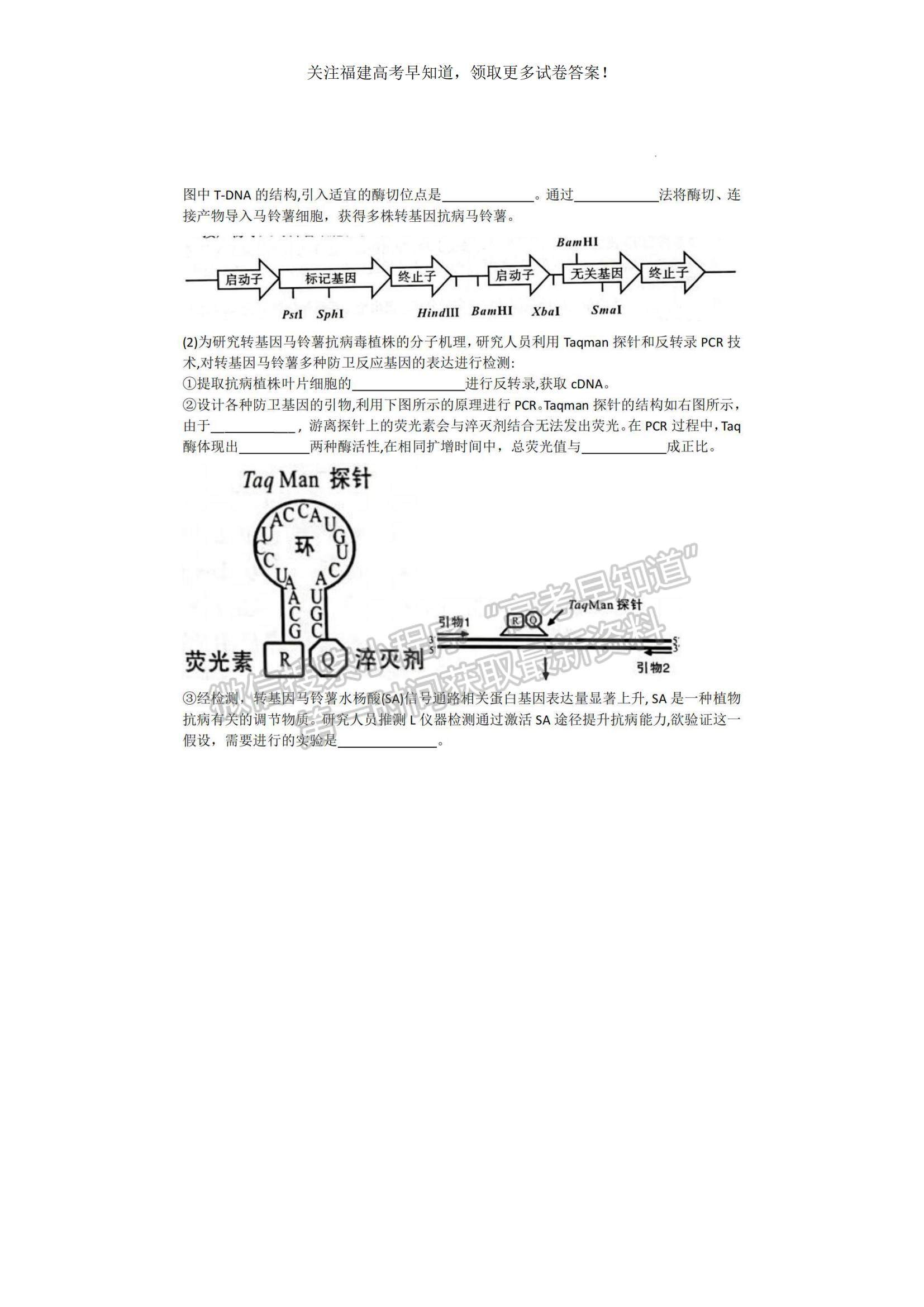 2023福建省龍巖市一級校高三上學(xué)期1月期末聯(lián)考生物試題及參考答案