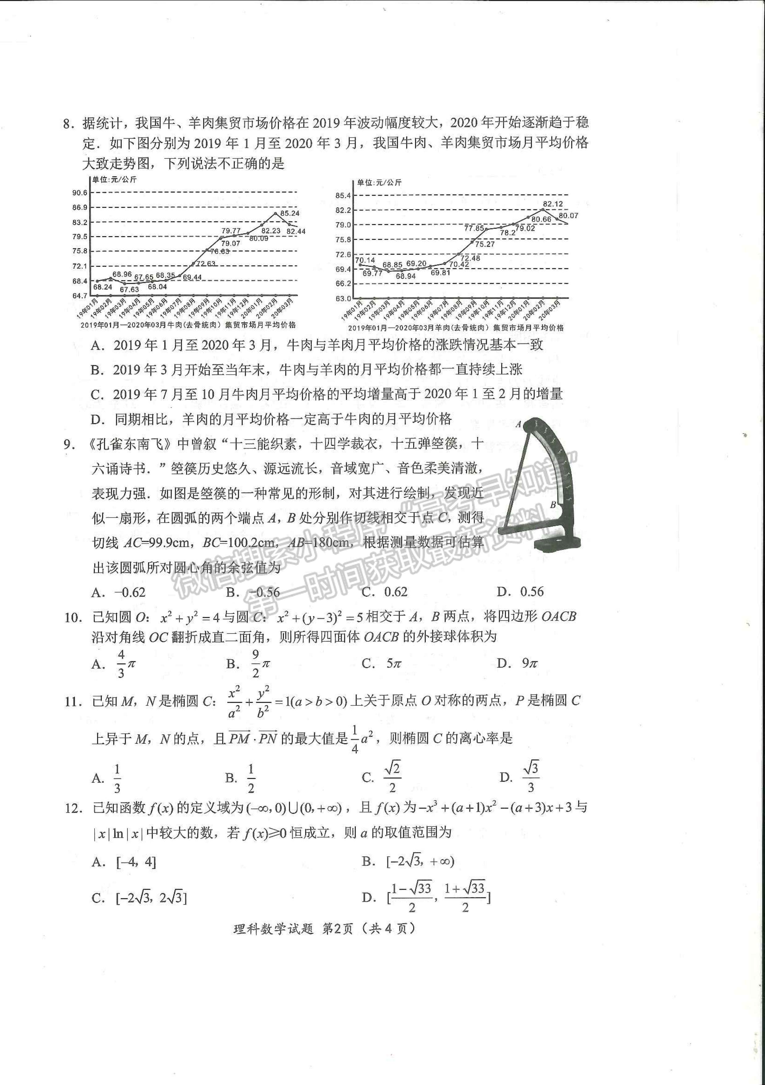 2023四川省綿陽市高中2020級第三次診斷性考試?yán)砜茢?shù)學(xué)試卷及答案