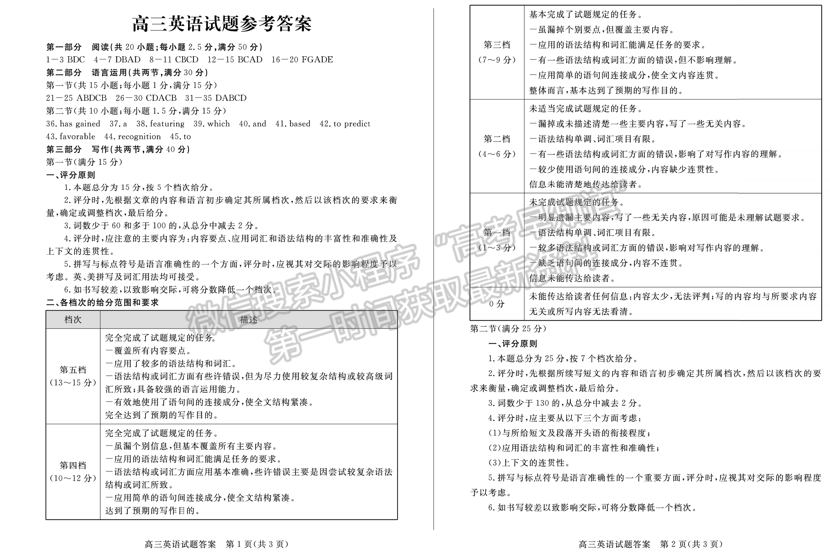 2023山東省菏澤市二模-英語試卷及答案