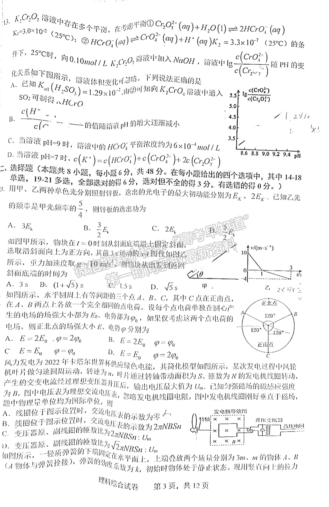 2023上饒二模理綜