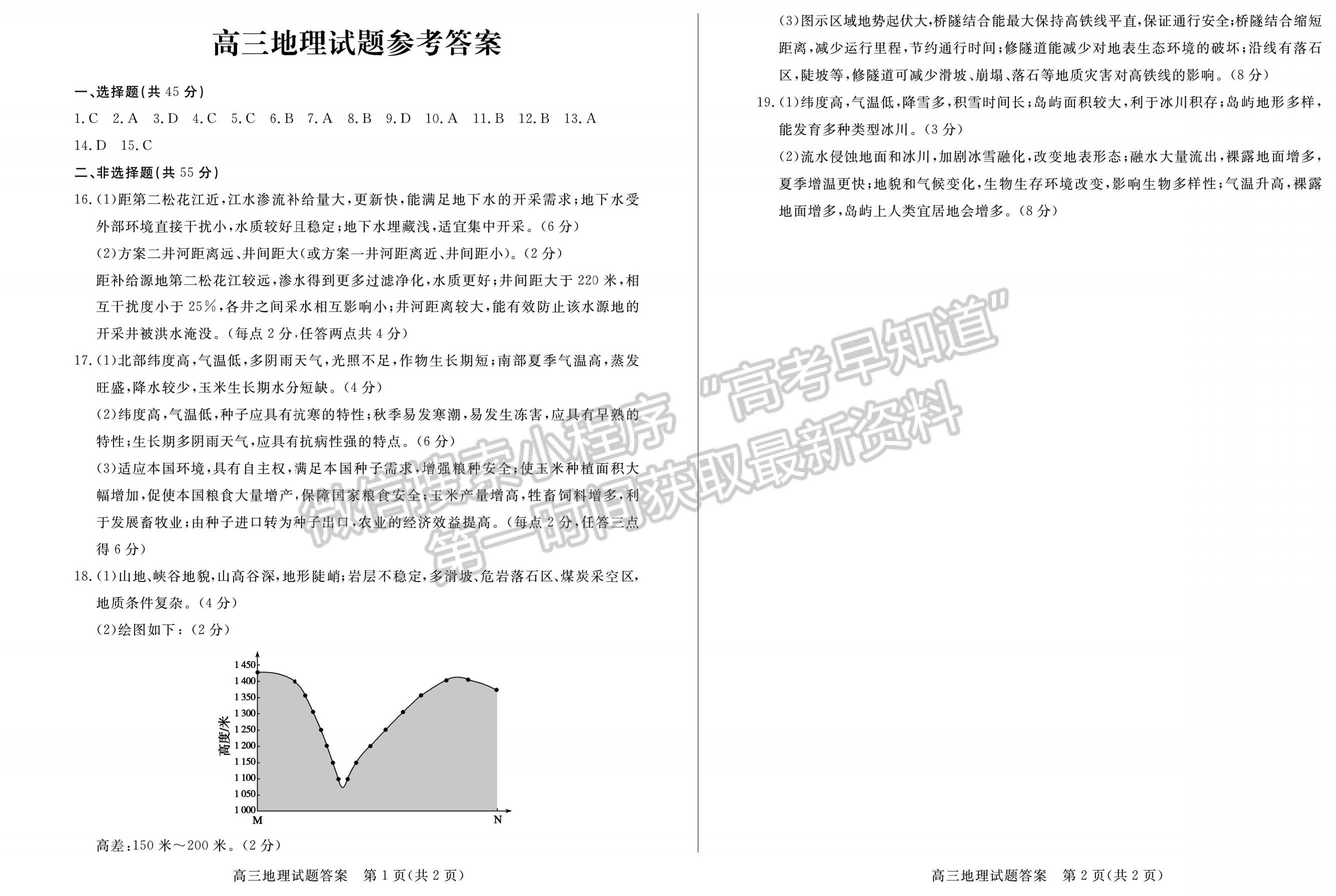 2023山東省德州市二模-地理試卷及答案