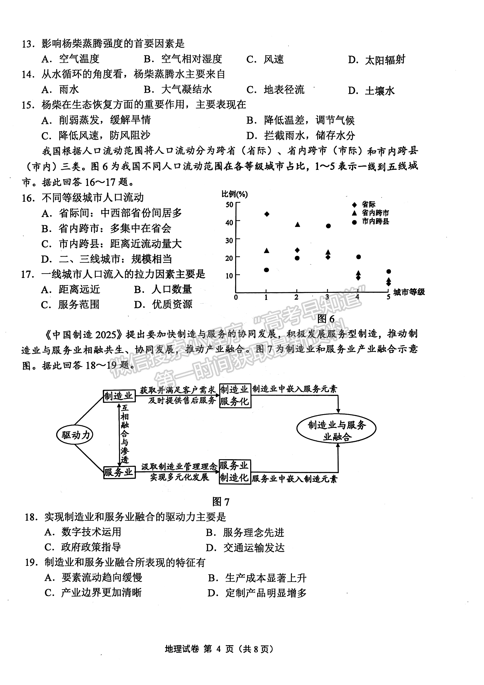 2023屆江蘇省蘇錫常鎮(zhèn)高三二模地理試題及參考答案