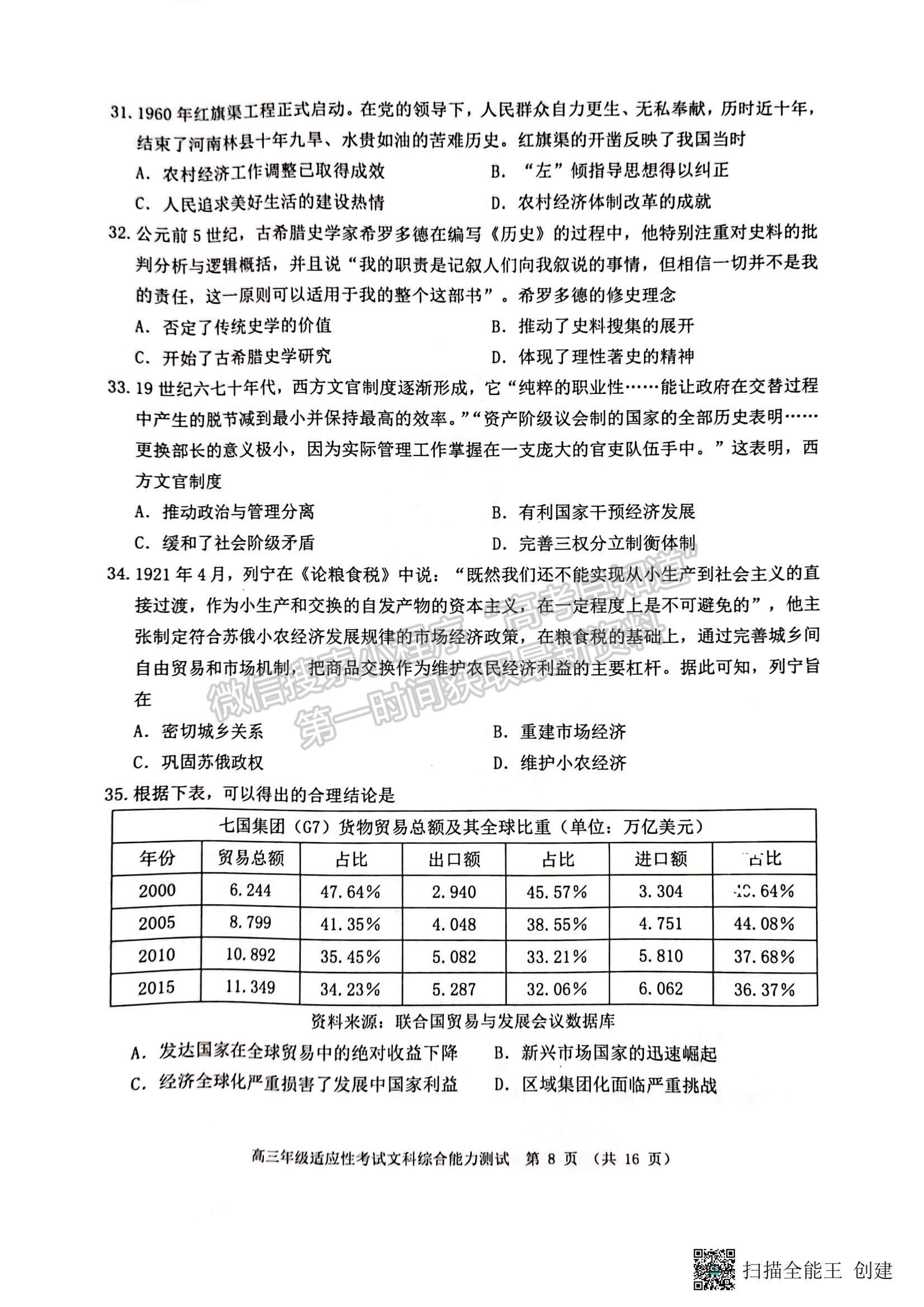 2023贛州二模文綜