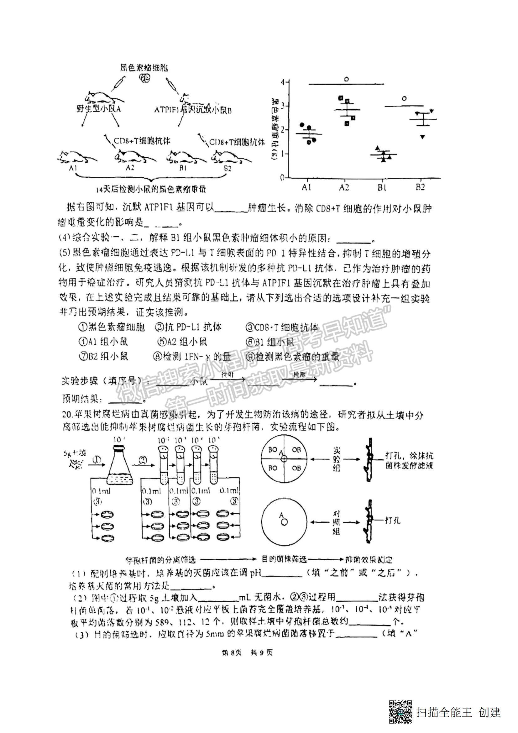 2023福建省廈門一中高三一模生物試題及參考答案