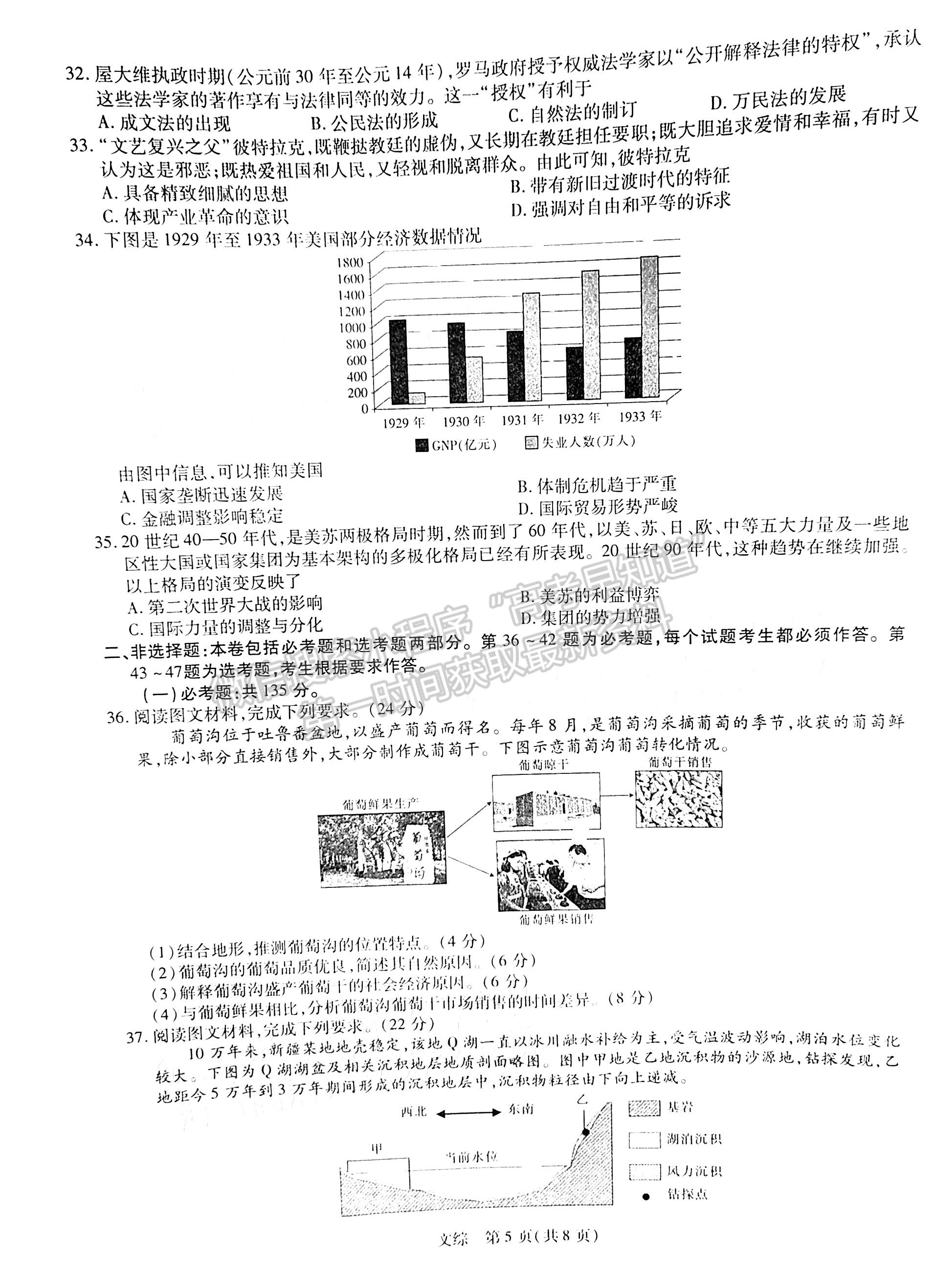 2023江西穩(wěn)派高三5月聯(lián)考文綜