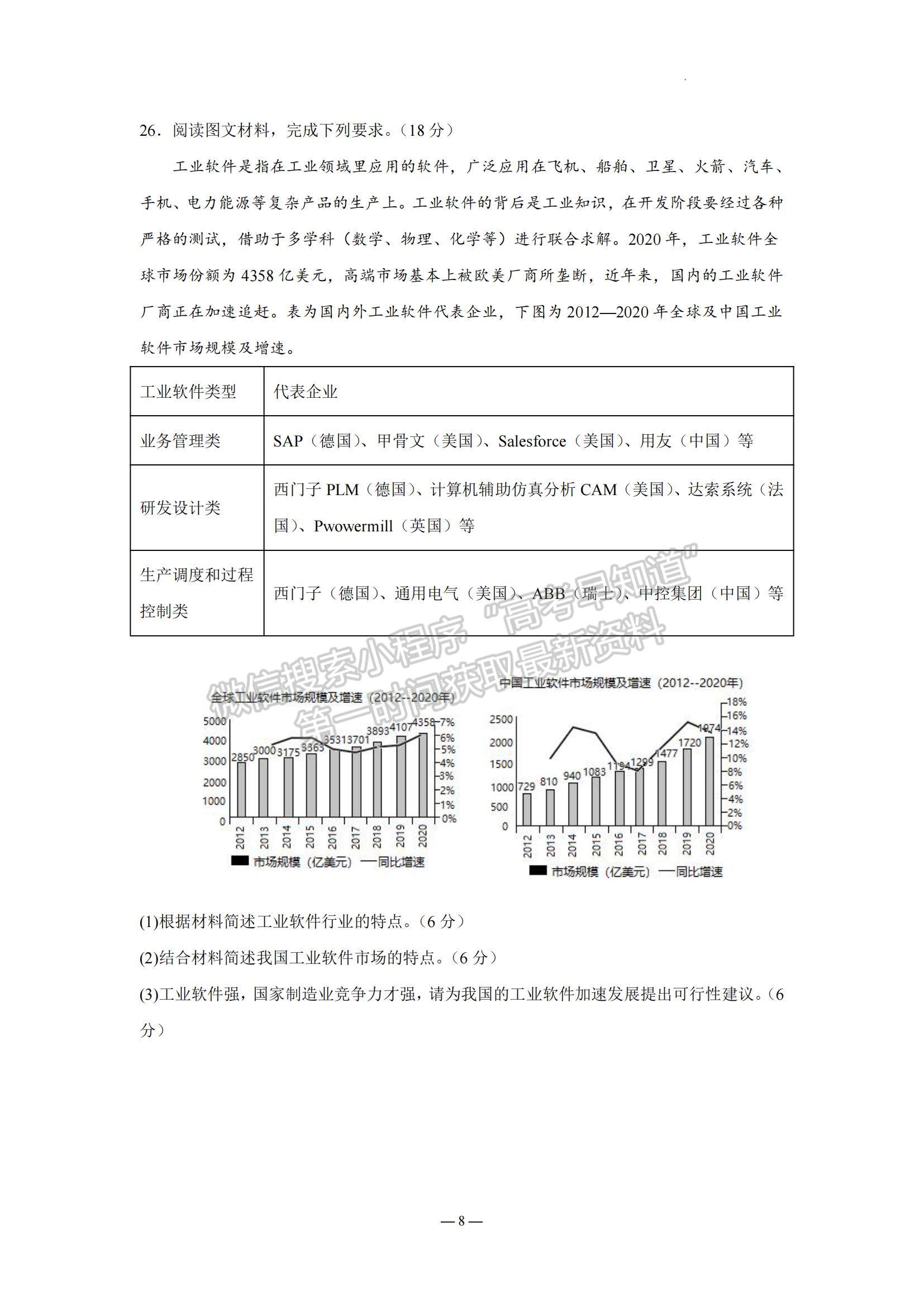 2023江蘇省南京市中華中學、南京師范大學附屬中學江寧分校等2校高三一模地理試題及參考答案