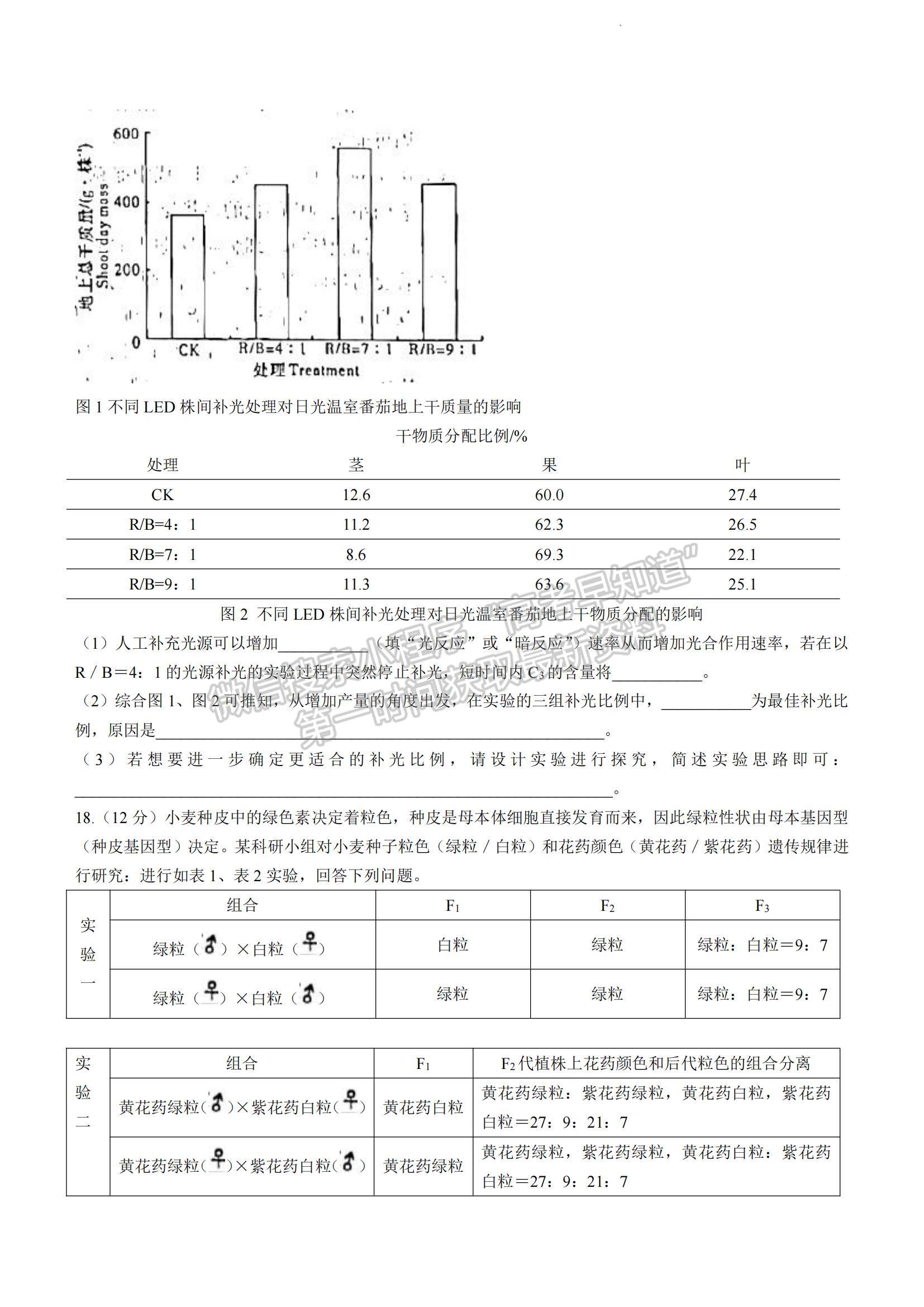 2023湖南省長(zhǎng)沙市雅禮中學(xué)高三下學(xué)期月考試卷（八）生物試題及參考答案