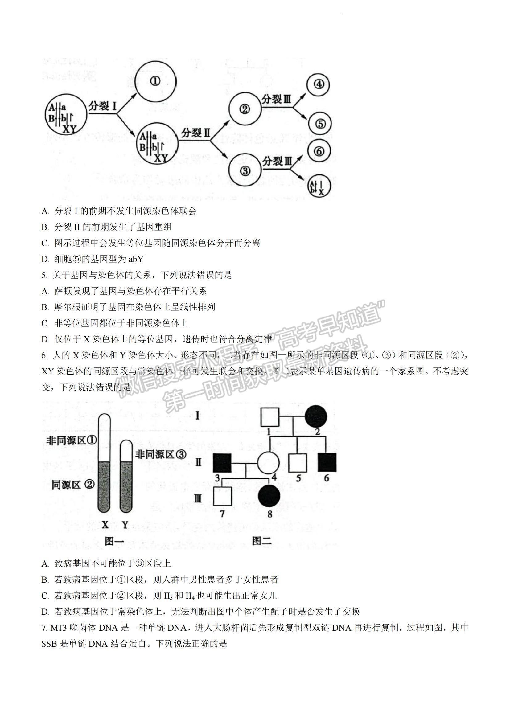 2023山東省濱州市高一下學(xué)期期末考試生物試題及參考答案