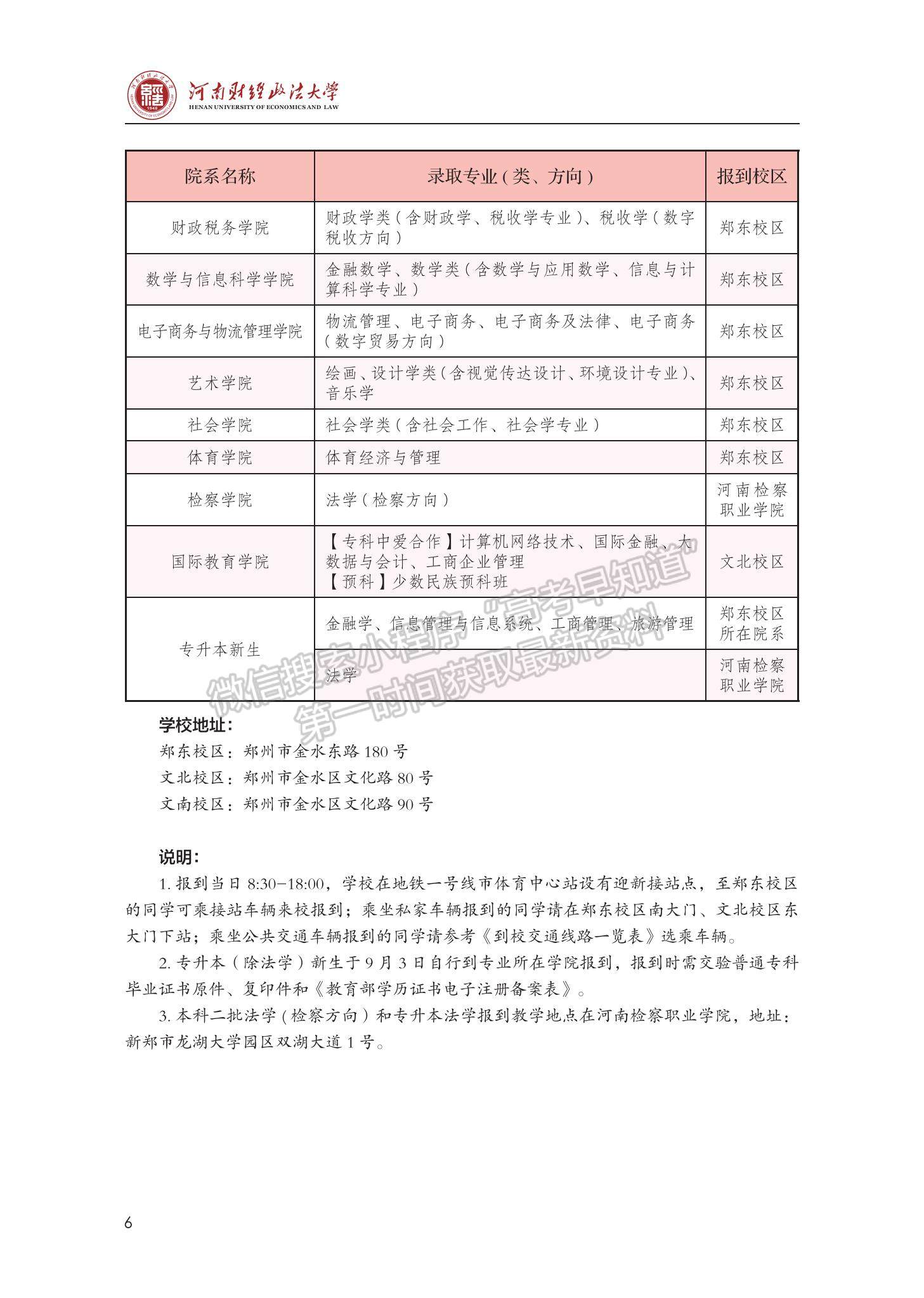 河南財經(jīng)政法大學(xué)2023級新生入學(xué)手冊