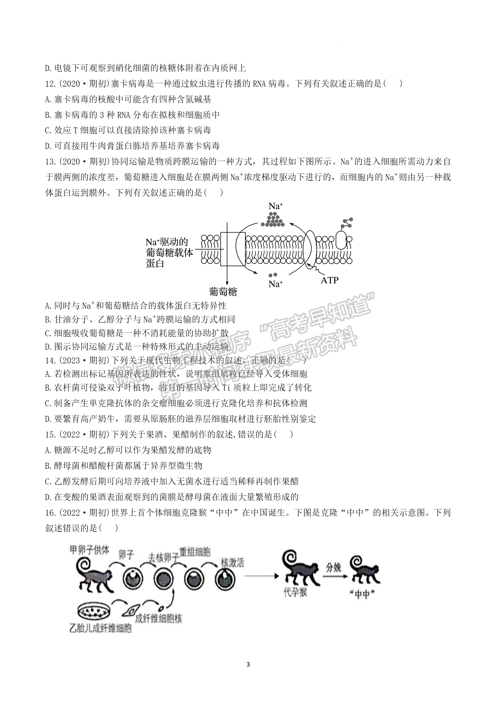 2024江蘇省南京九中（東大附中）高三暑期質(zhì)量調(diào)研生物試題及答案