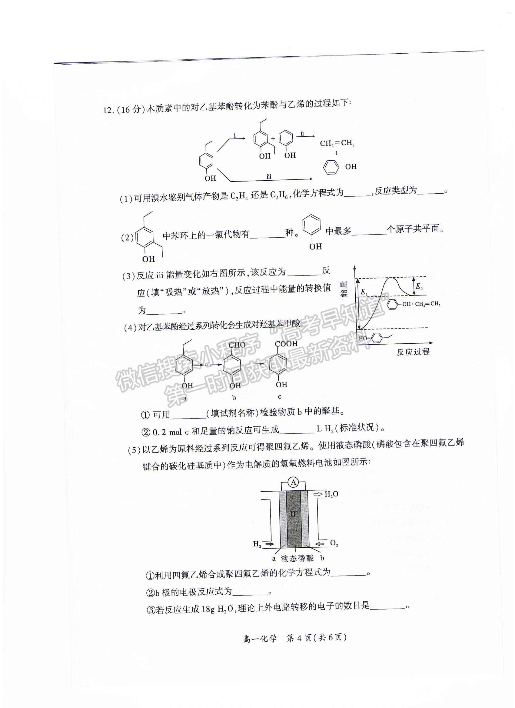 福建省廈門市2022-2023學年高一下學期期末質量檢測化學試題及答案