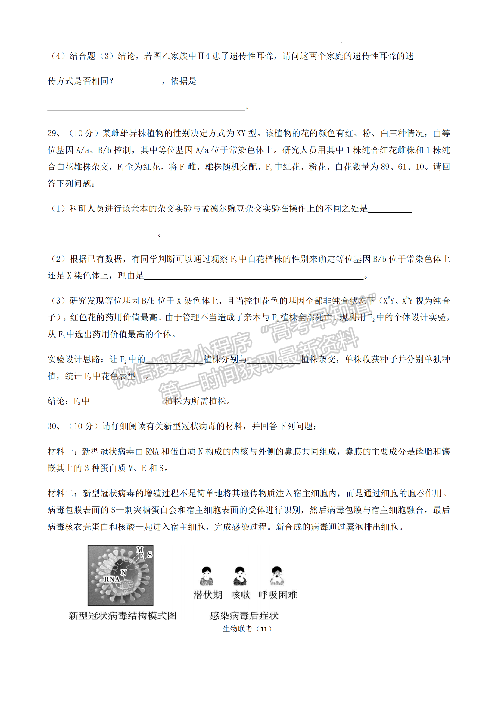 福建省泉州市三校2022-2023學(xué)年高一下學(xué)期4月期中聯(lián)考生物試題及答案