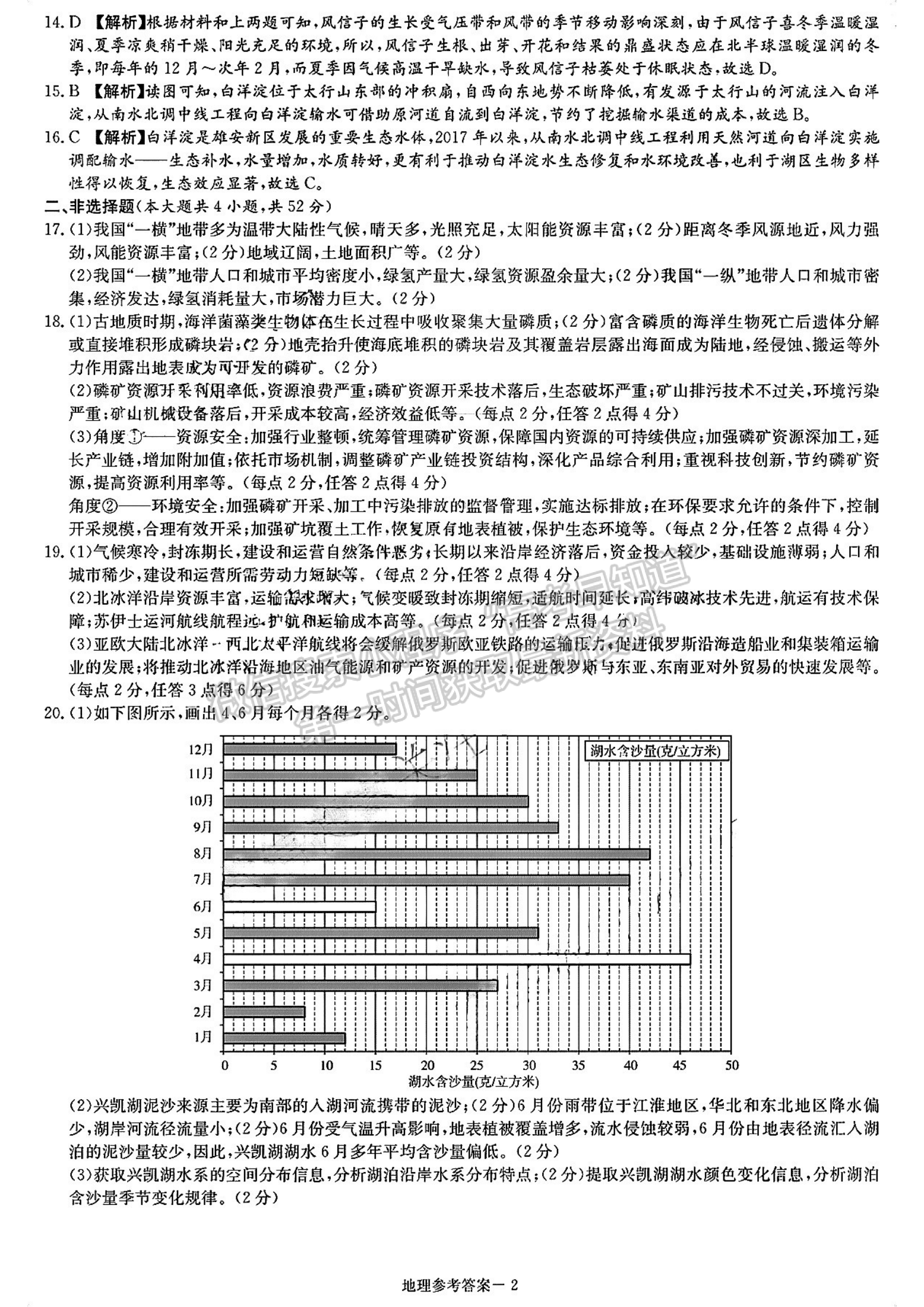 名校聯(lián)考聯(lián)合體2024屆高三第二次聯(lián)考地理試卷及參考答案