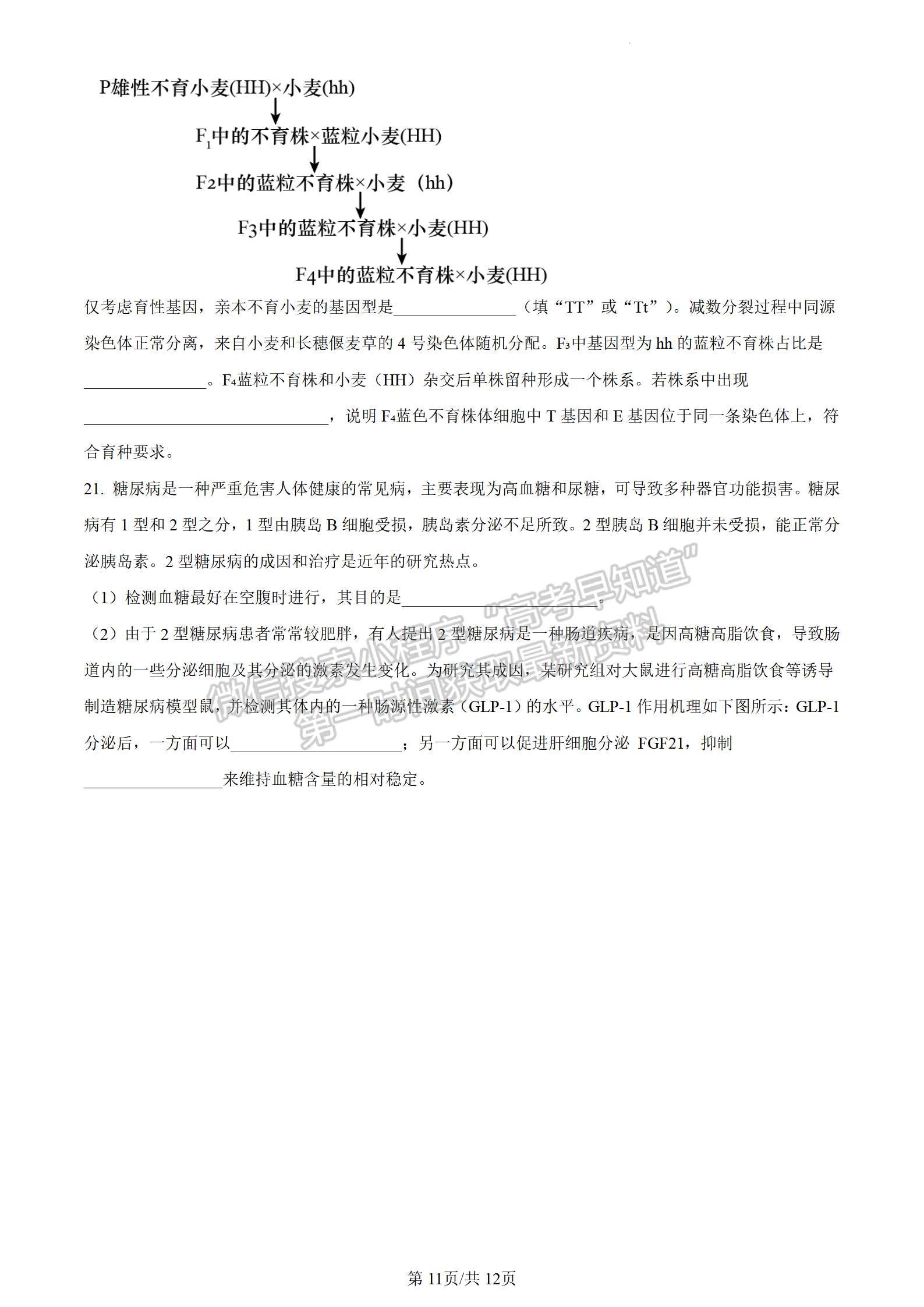 2024屆湖南省長(zhǎng)沙市長(zhǎng)郡中學(xué)高三月考（三）生物試題及答案