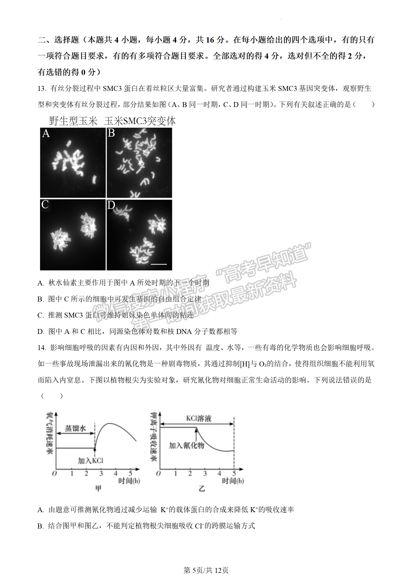 2024屆湖南省長沙市長郡中學高三月考（三）生物試題及答案