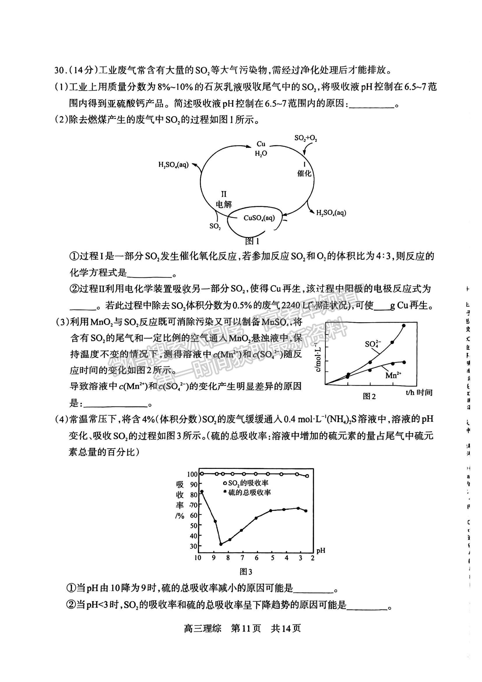 2024四川省攀枝花市2024届高三第一次统一考试理综试卷及答案