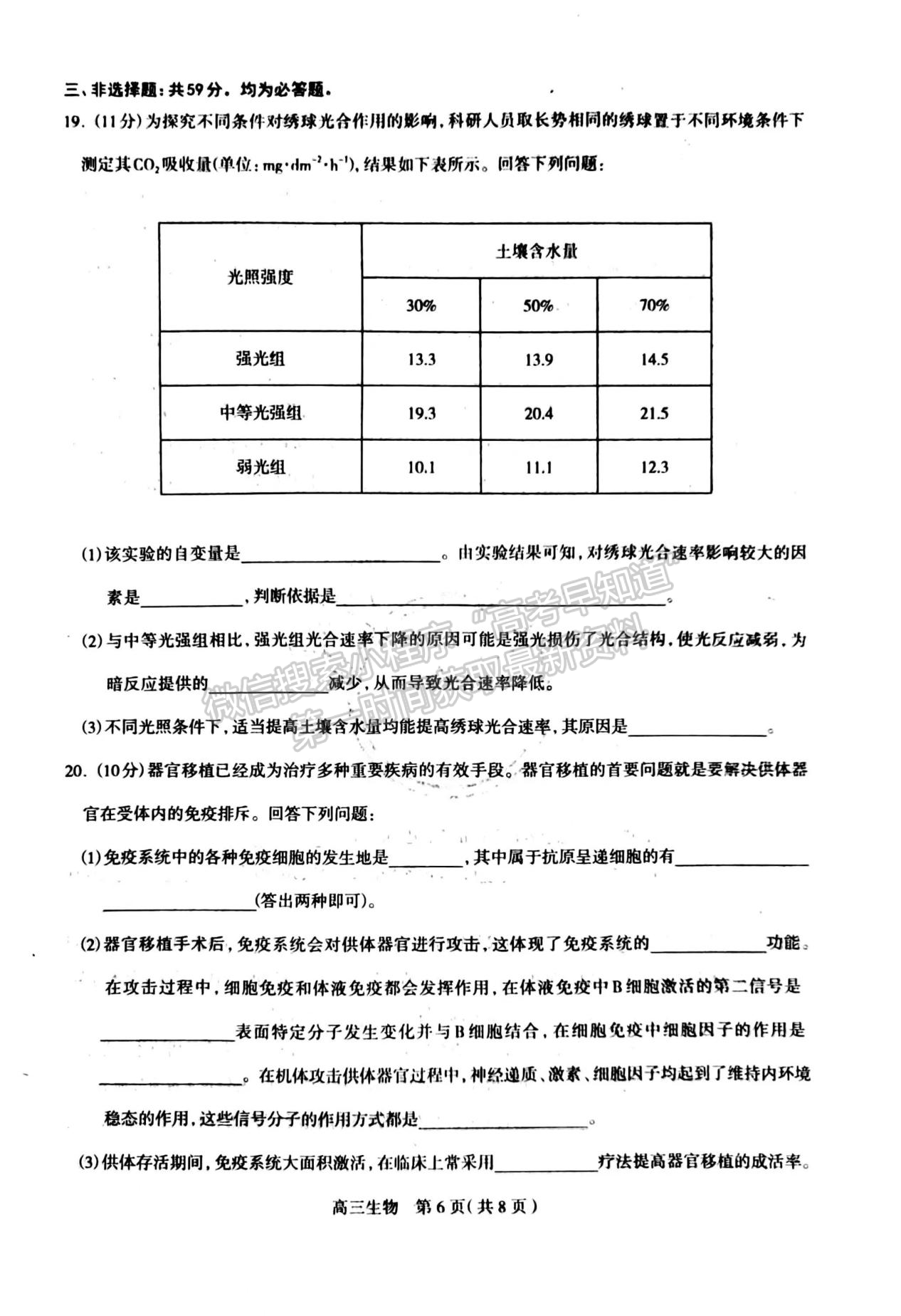 2024河北石家莊市高三11月質(zhì)量摸底檢測生物試卷及答案