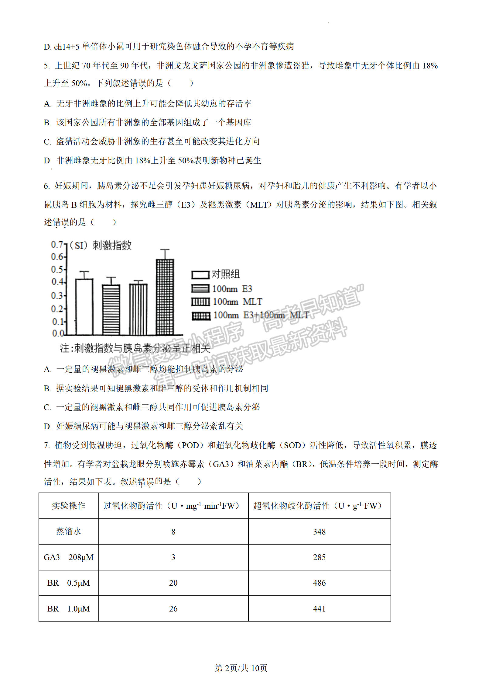 2024屆廣東省東莞市高三上學(xué)期期末考試生物試題及答案