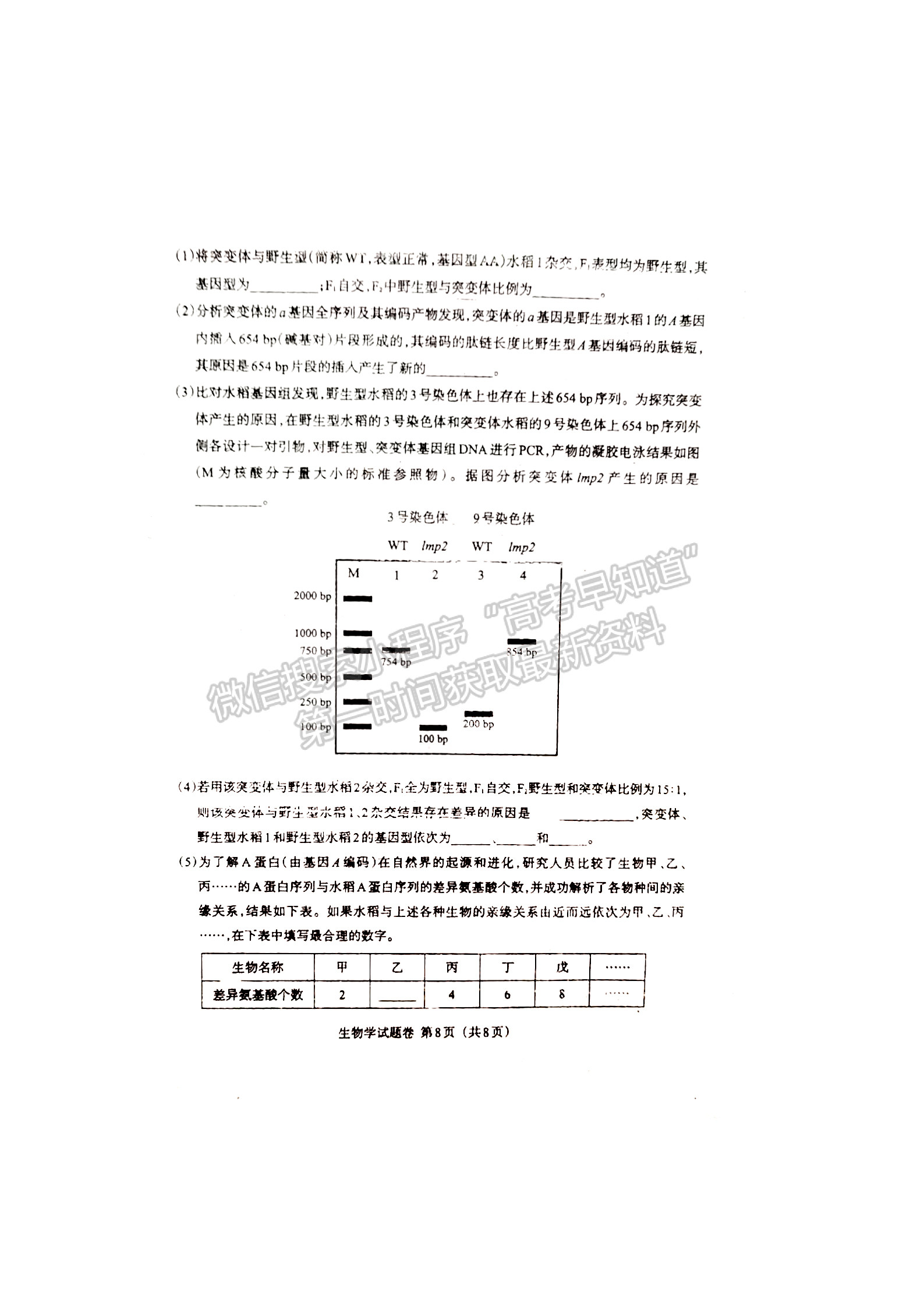 2024新高考七省聯(lián)考【江西卷】生物試題及參考答案