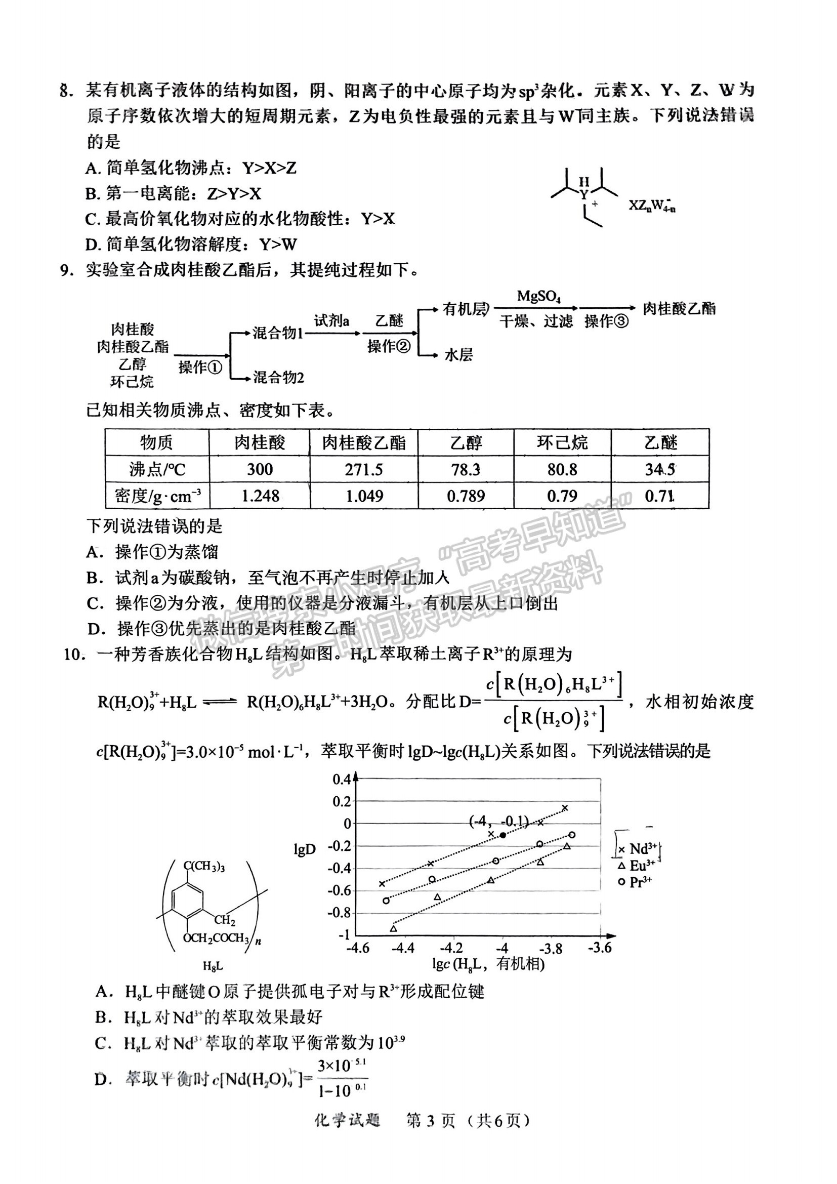 福建省名校聯(lián)盟全國優(yōu)質(zhì)校2024屆高三大聯(lián)考化學(xué)試卷及答案