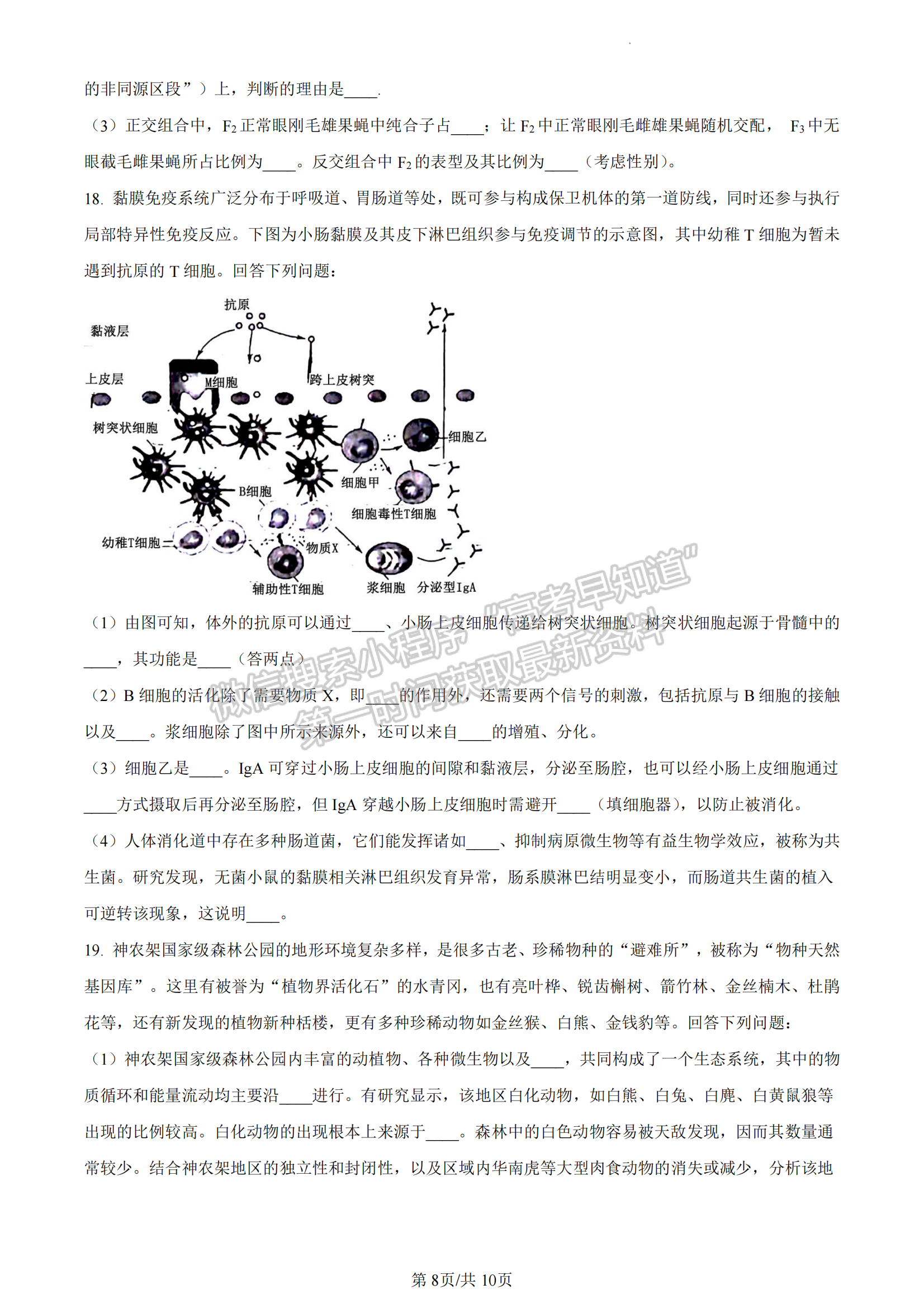 福建省百校联考2023-2024学年高三下学期开学考生物试卷及答案