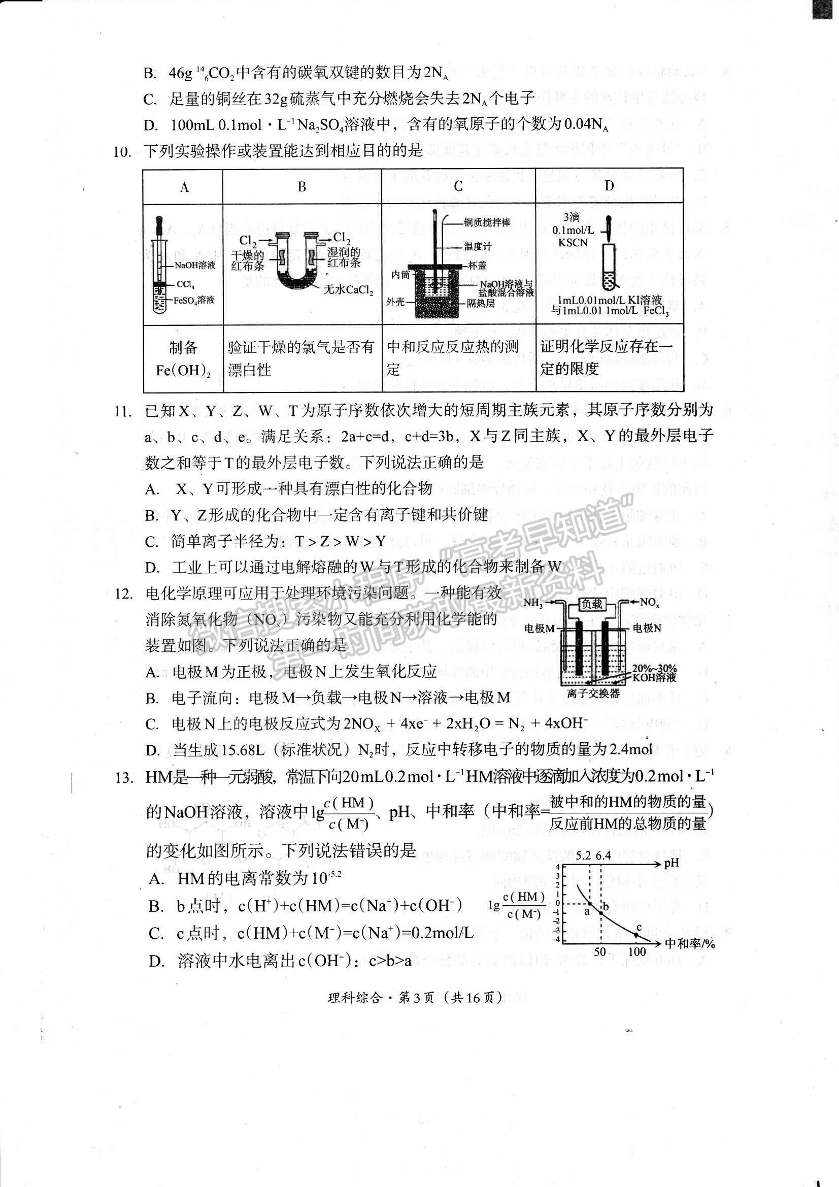 四川省巴中市2023-2024學(xué)年高三下學(xué)期一?？荚?yán)砭C試卷及參考答案