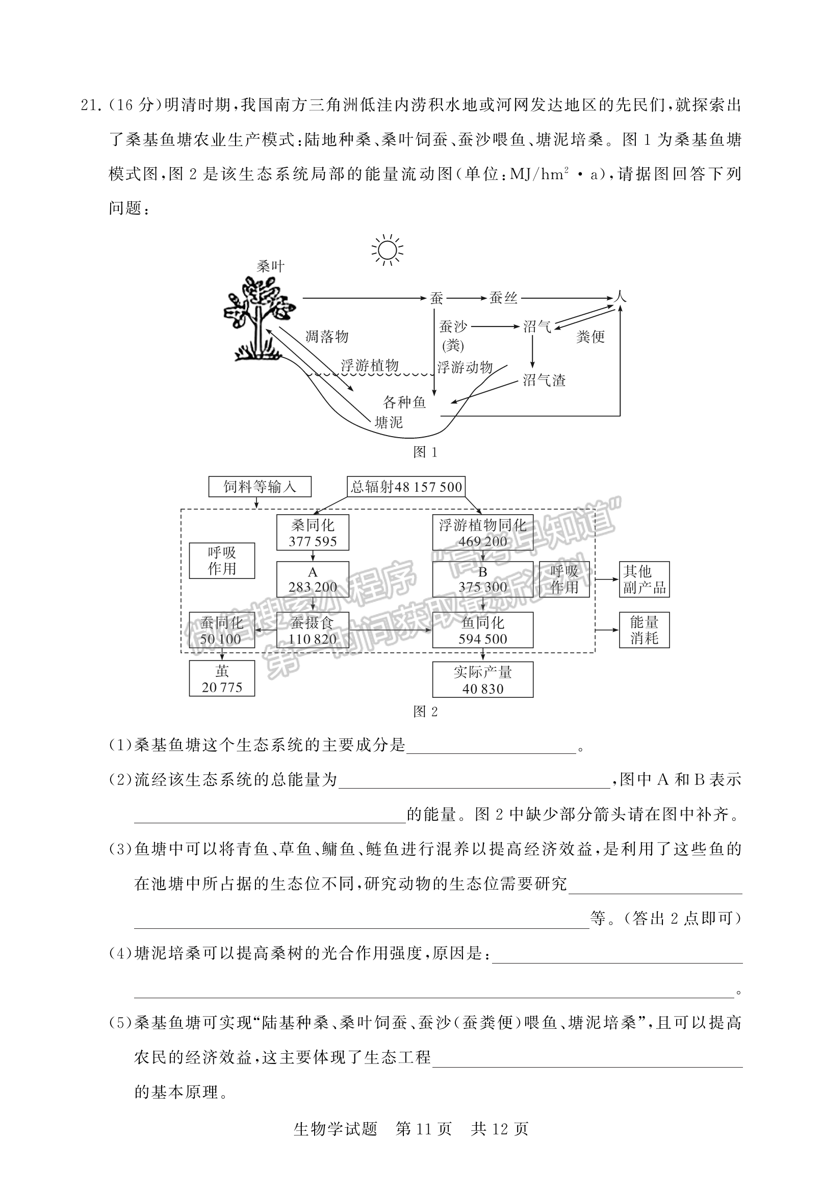 2024屆八省高三第二次學業(yè)質(zhì)量評價（T8聯(lián)考）生物試題及答案